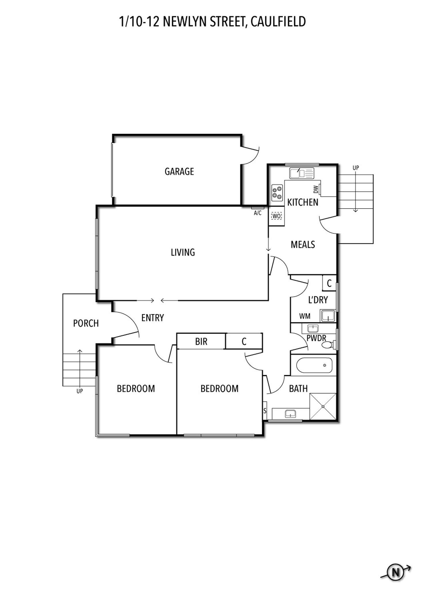 Floorplan of Homely unit listing, 1/10-12 Newlyn Street, Caulfield VIC 3162