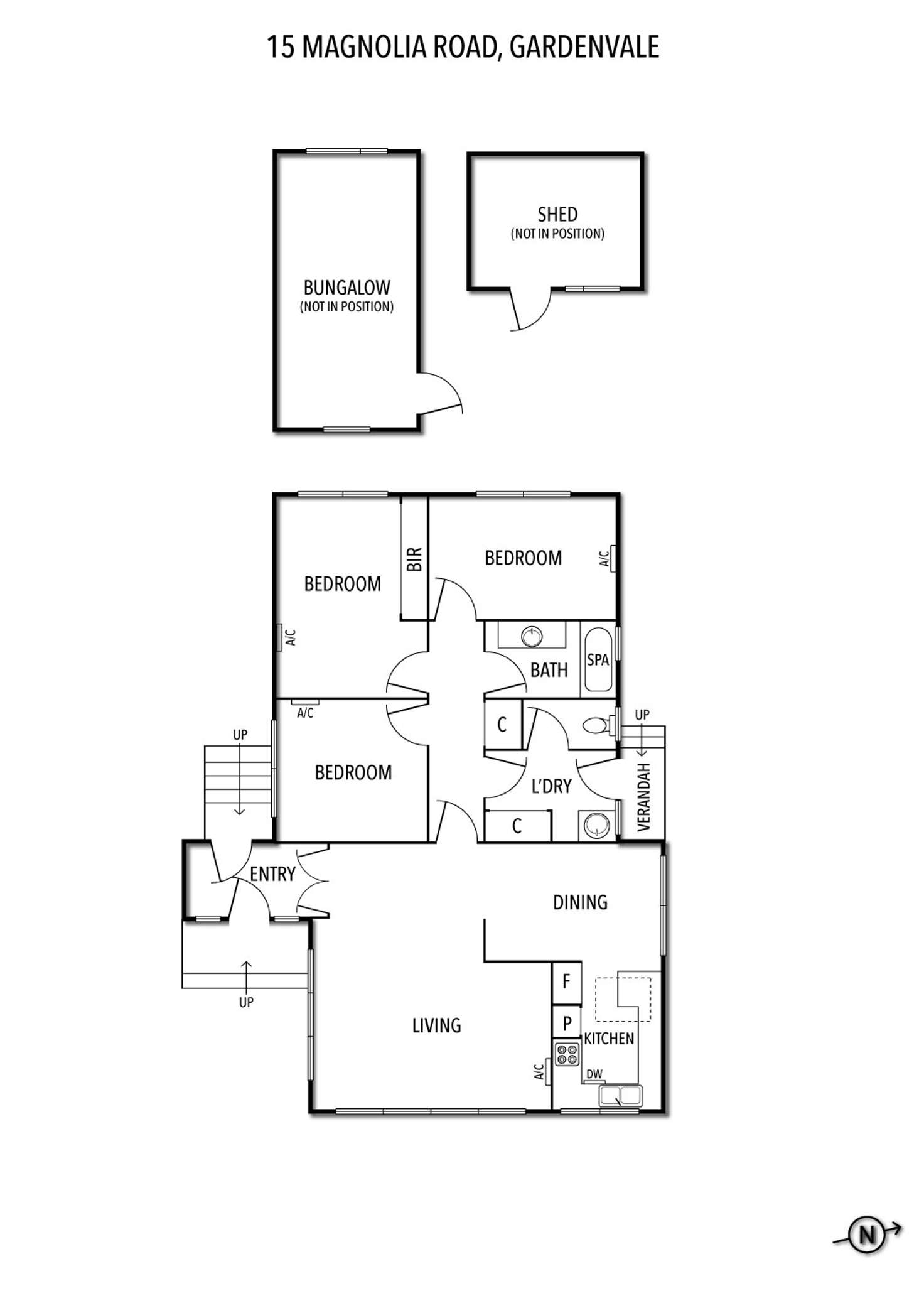 Floorplan of Homely house listing, 15 Magnolia Road, Gardenvale VIC 3185