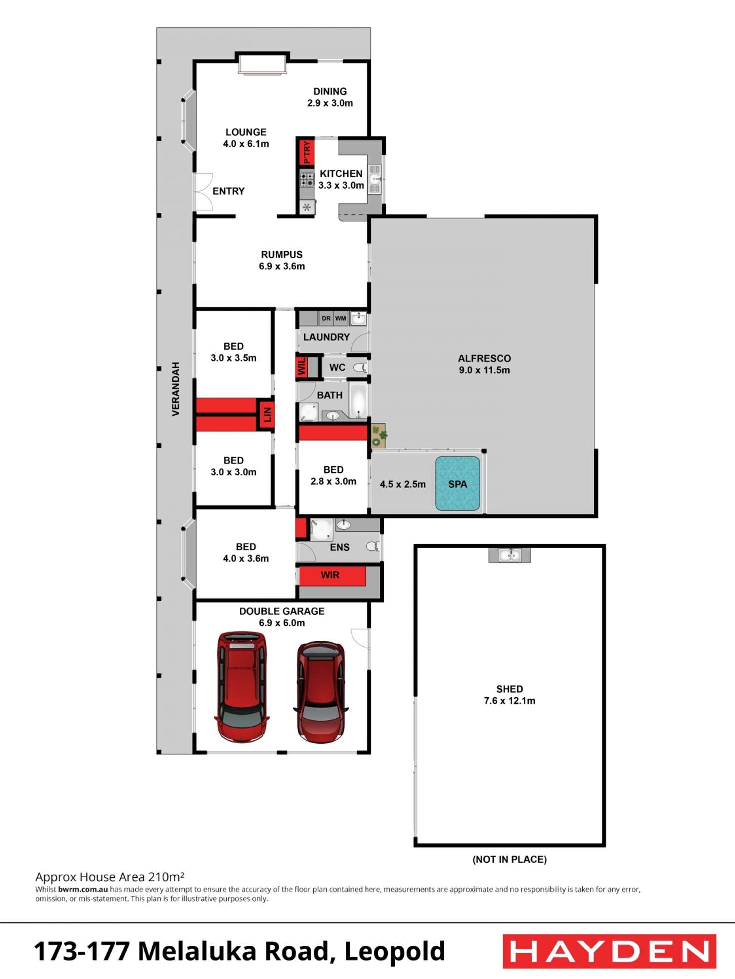 Floorplan of Homely house listing, 173-177 Melaluka Road, Leopold VIC 3224