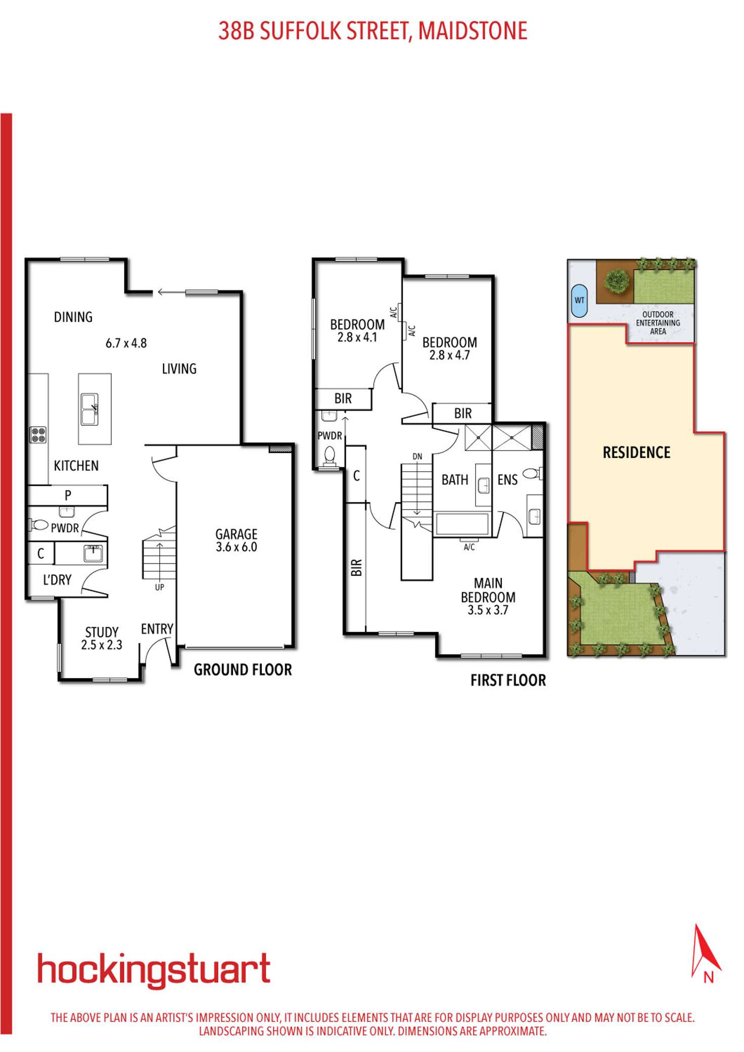 Floorplan of Homely townhouse listing, 38b Suffolk Street, Maidstone VIC 3012