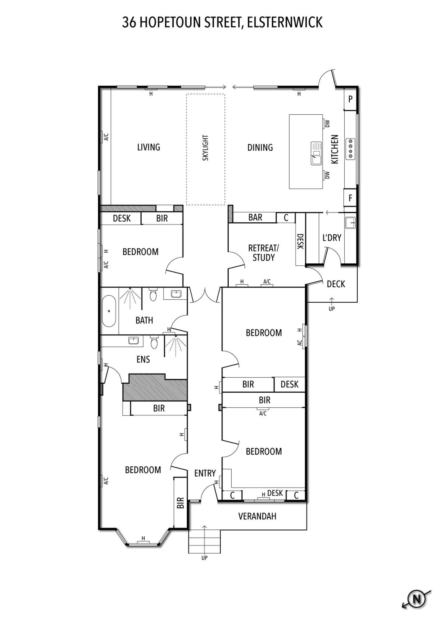Floorplan of Homely house listing, 36 Hopetoun Street, Elsternwick VIC 3185