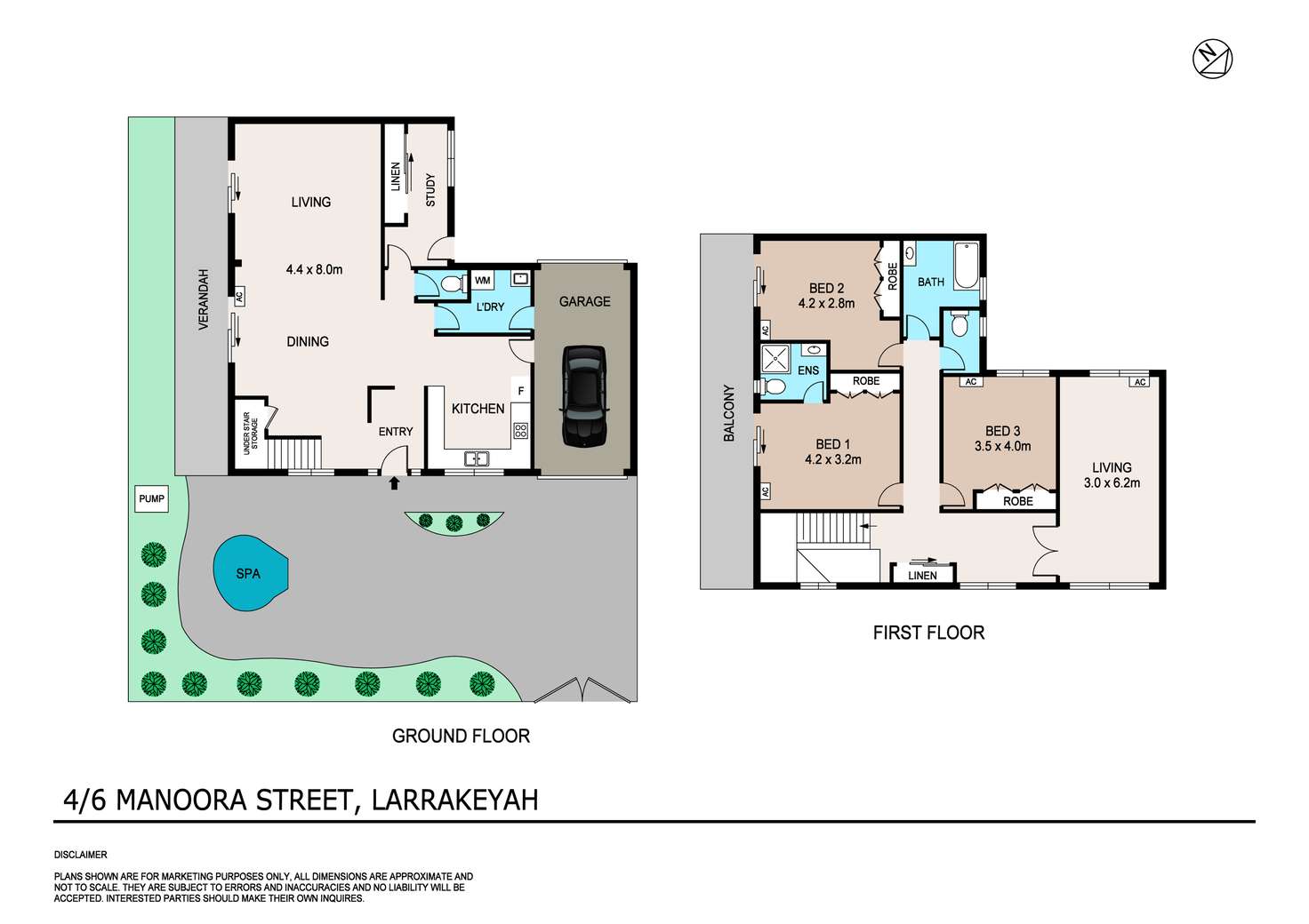 Floorplan of Homely unit listing, 4/6 Manoora Street, Larrakeyah NT 820