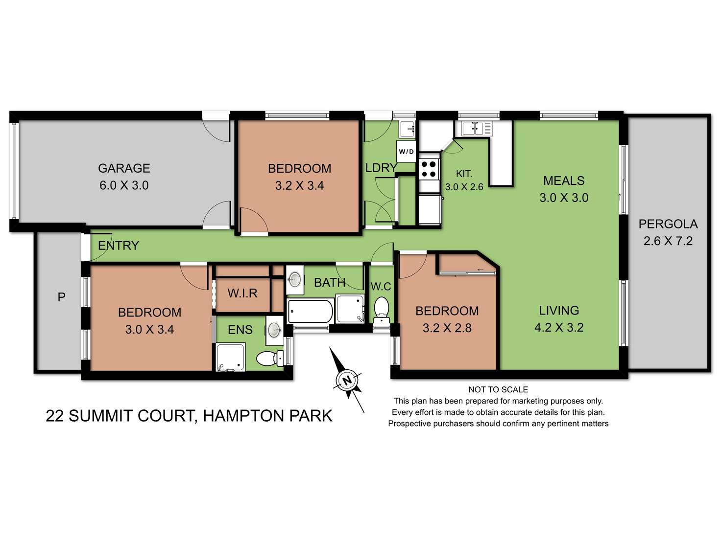 Floorplan of Homely house listing, 22 Summit Court, Hampton Park VIC 3976