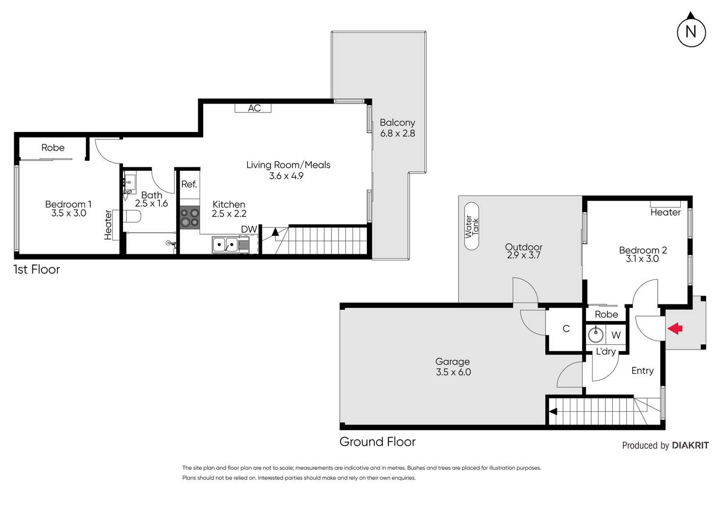 Floorplan of Homely townhouse listing, 239 Duke Street, Sunshine North VIC 3020