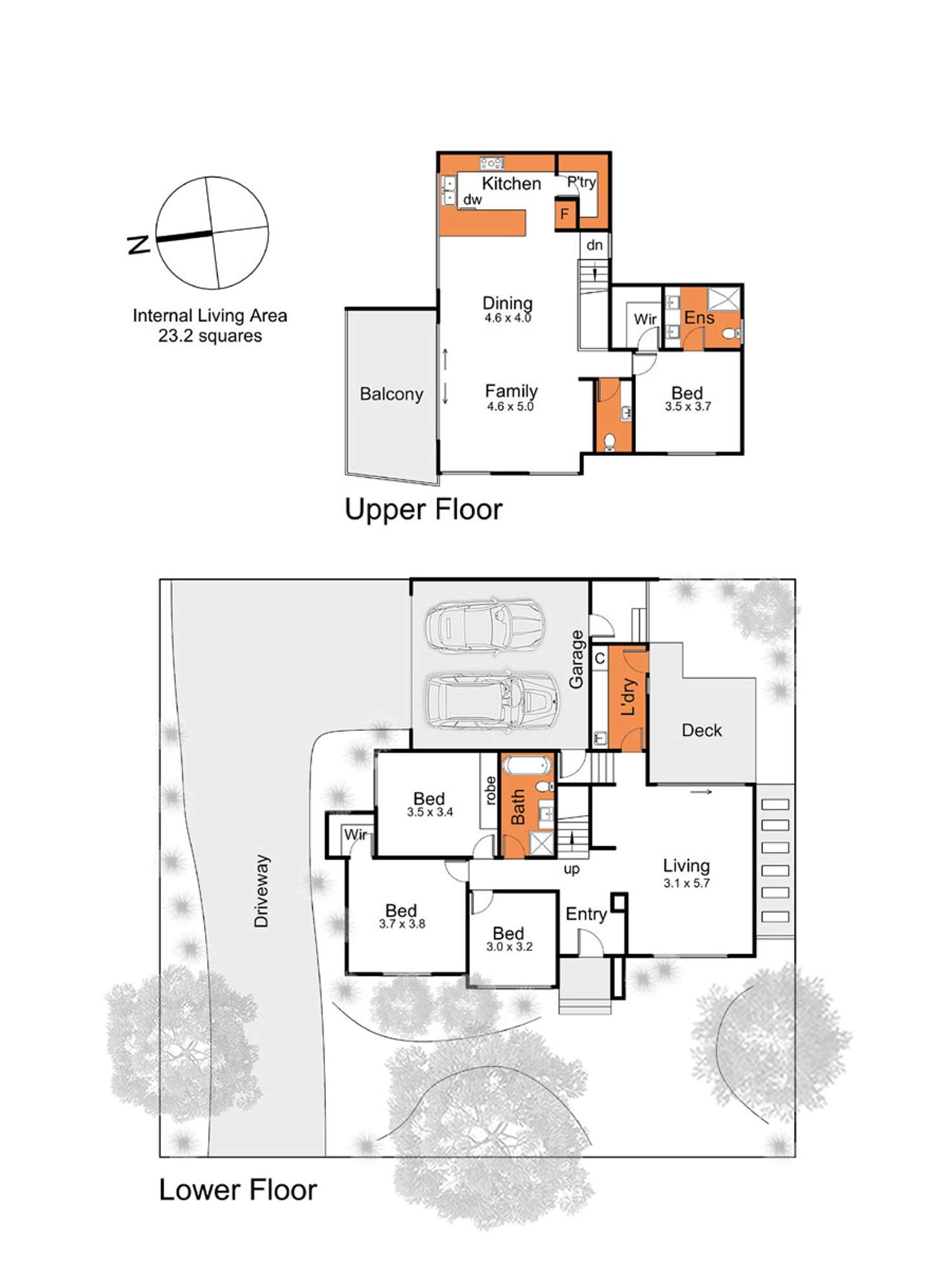 Floorplan of Homely townhouse listing, 1/27 Codrington Street, Dromana VIC 3936