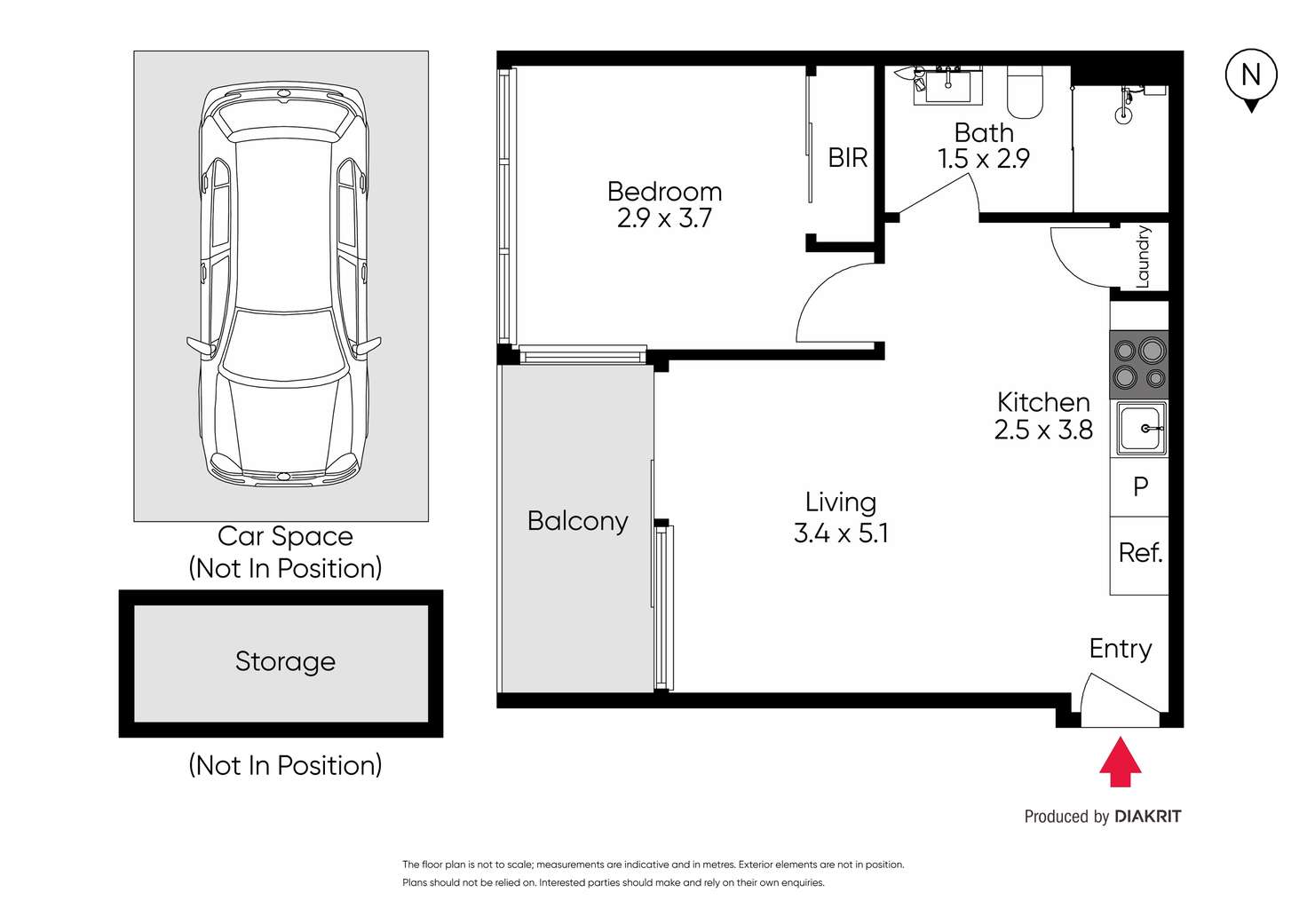 Floorplan of Homely apartment listing, 505/36 Regent Street, Richmond VIC 3121