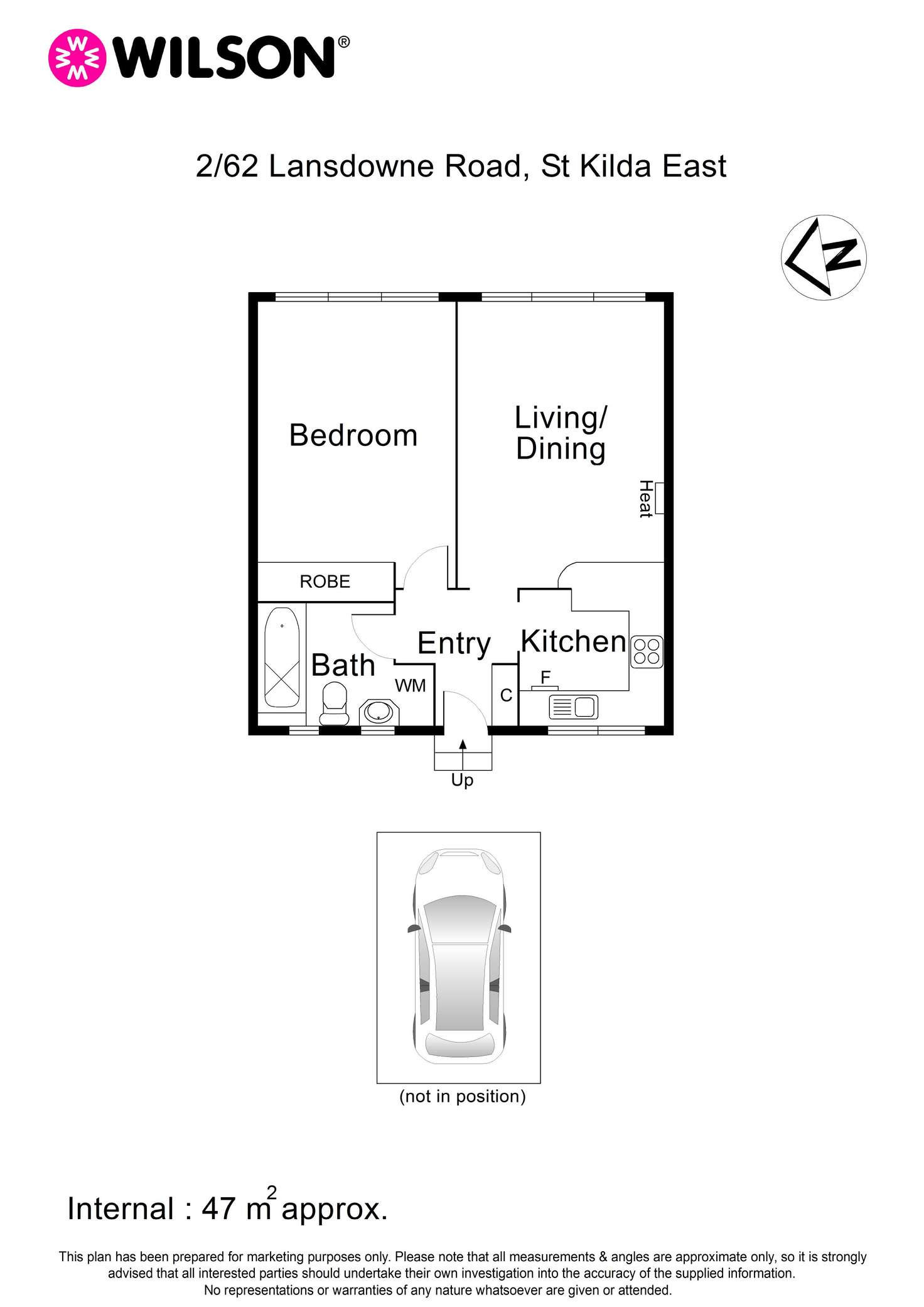 Floorplan of Homely apartment listing, 2/62 Lansdowne Road, St Kilda East VIC 3183