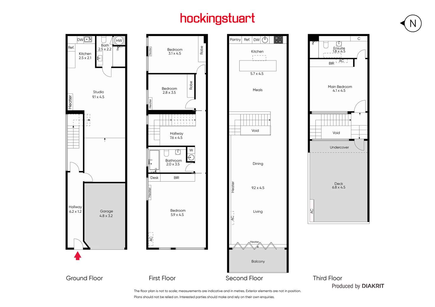 Floorplan of Homely townhouse listing, 50A Porter Street, Prahran VIC 3181