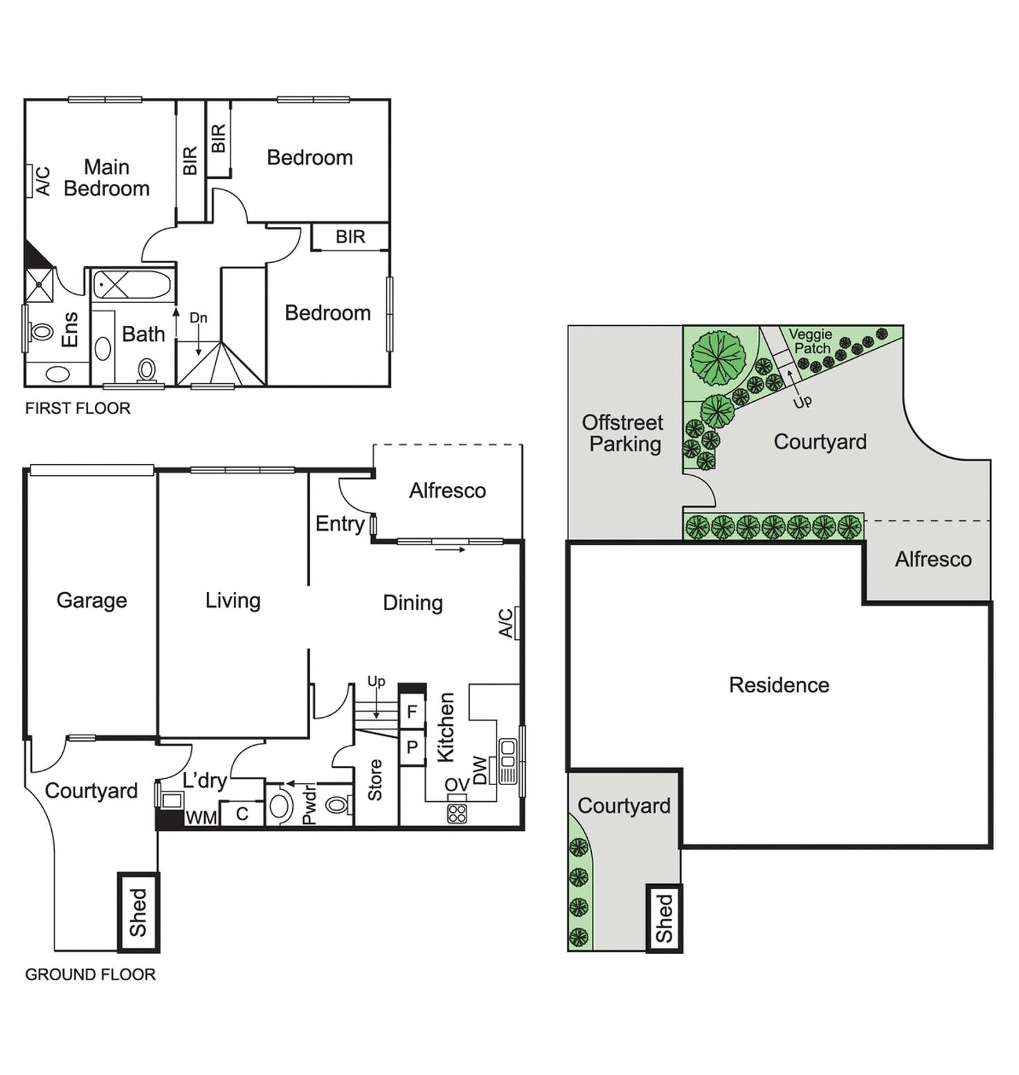 Floorplan of Homely townhouse listing, 1/29 College Street, Elsternwick VIC 3185