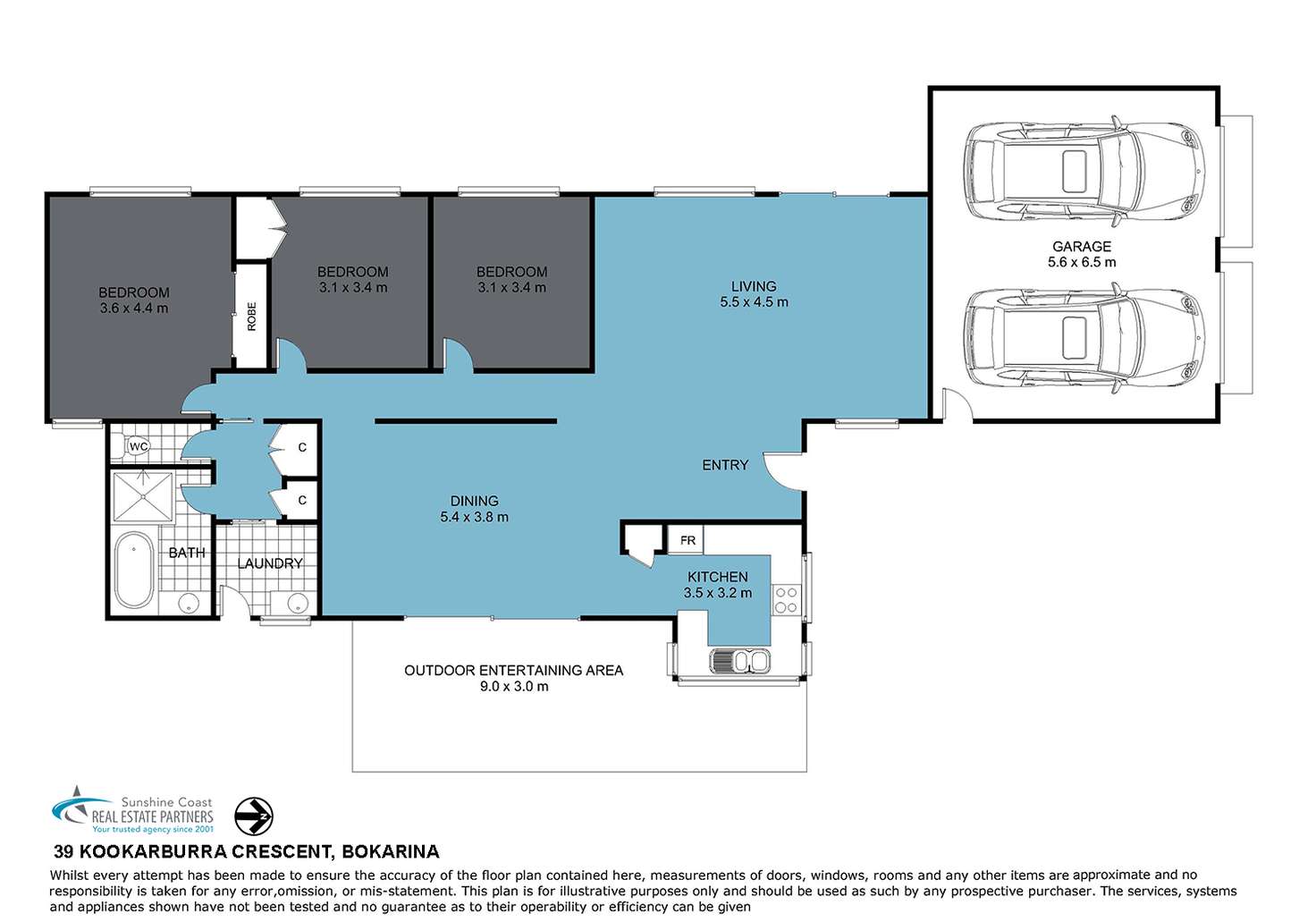 Floorplan of Homely house listing, 39 Kookaburra Crescent, Bokarina QLD 4575