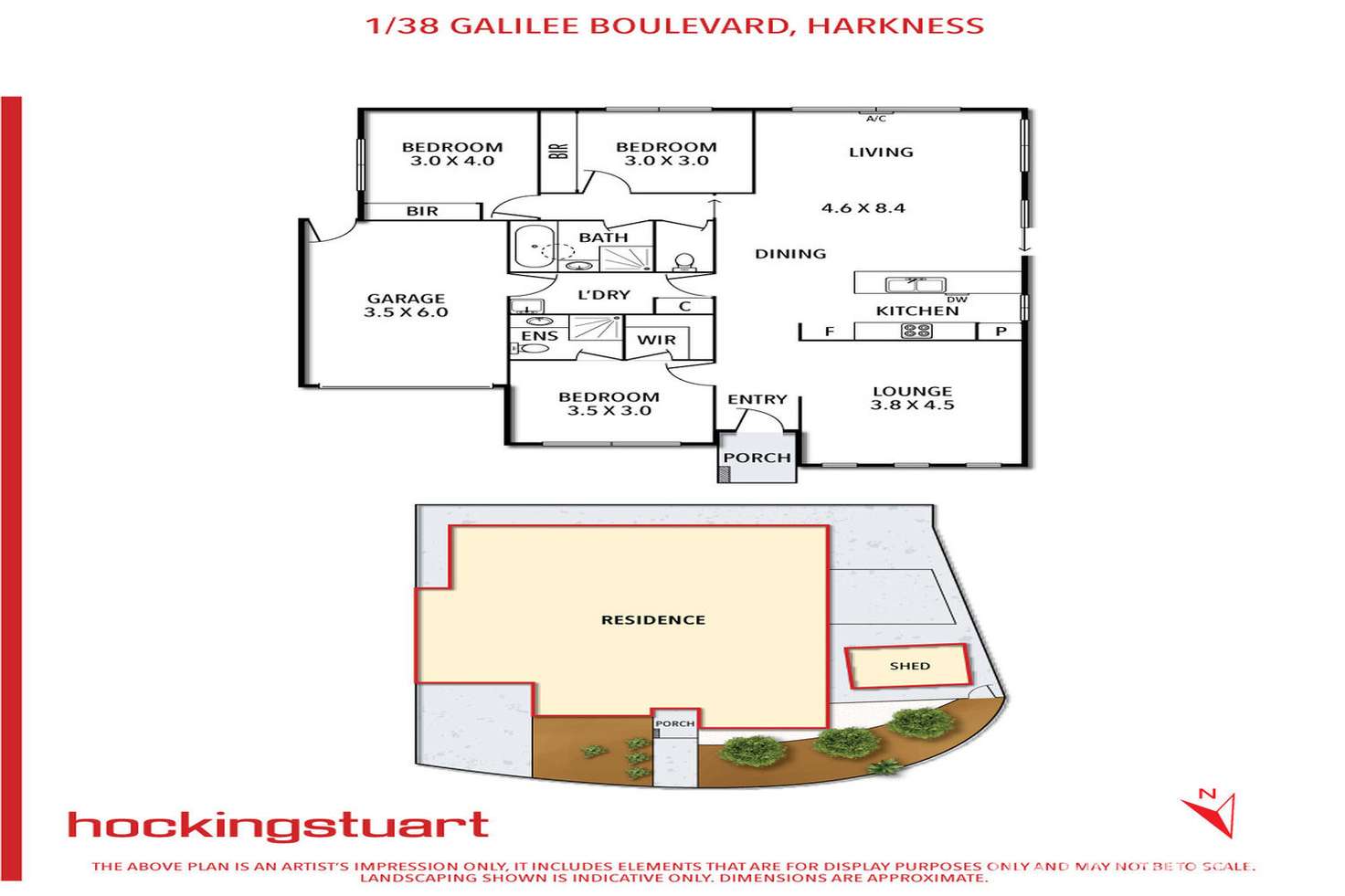 Floorplan of Homely house listing, 1/38 Galilee Boulevard, Harkness VIC 3337