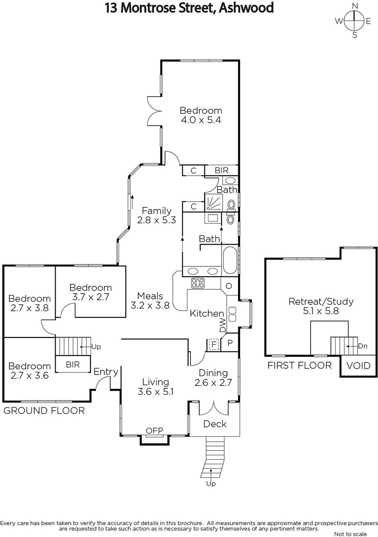 Floorplan of Homely house listing, 13 Montrose Street, Ashwood VIC 3147