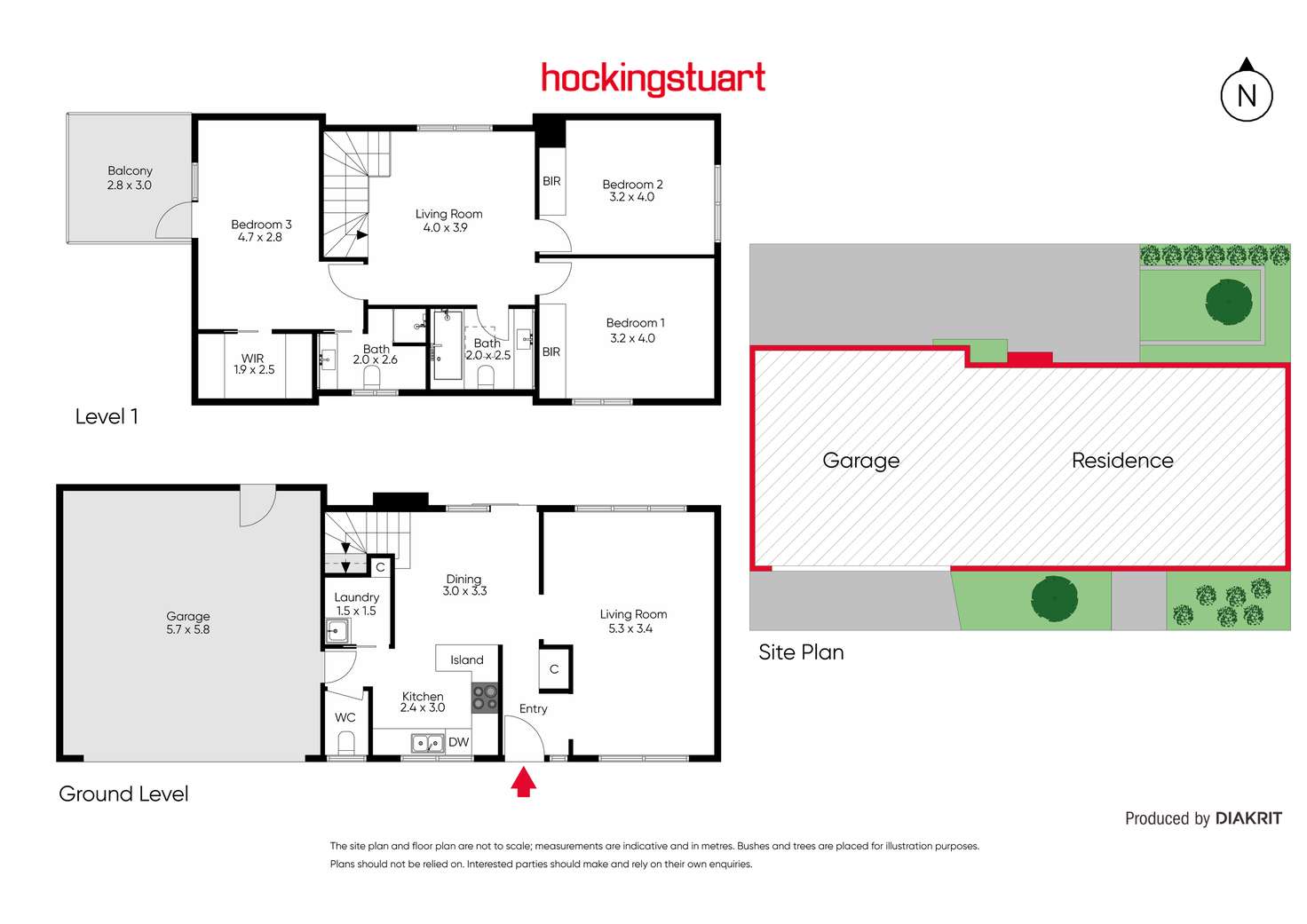 Floorplan of Homely townhouse listing, 3/24 St Huberts Road, Carnegie VIC 3163