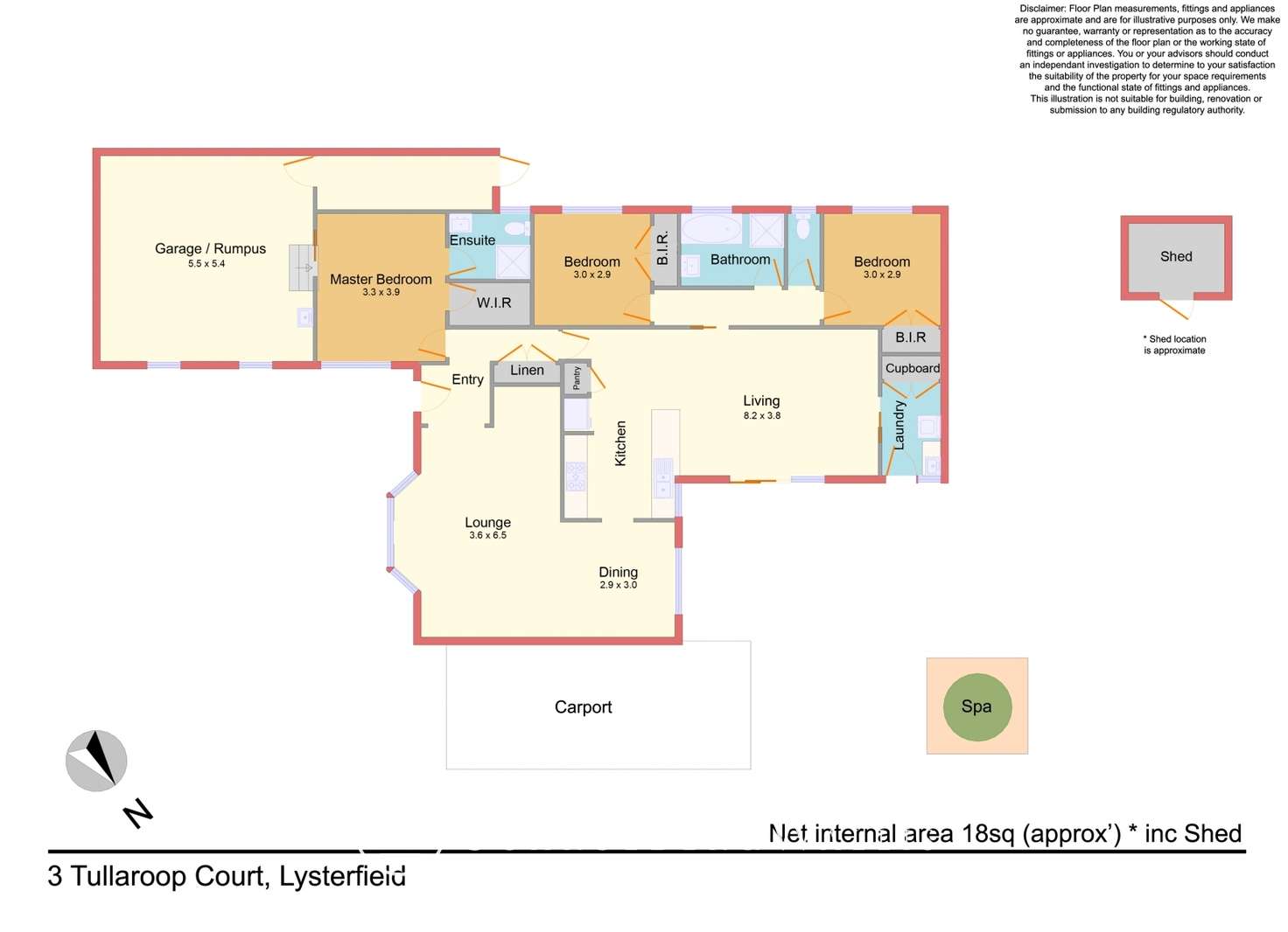 Floorplan of Homely house listing, 3 Tullaroop Court, Lysterfield VIC 3156