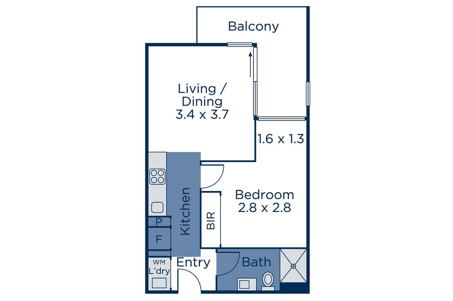 Floorplan of Homely apartment listing, 204/2 Queen Street, Blackburn VIC 3130