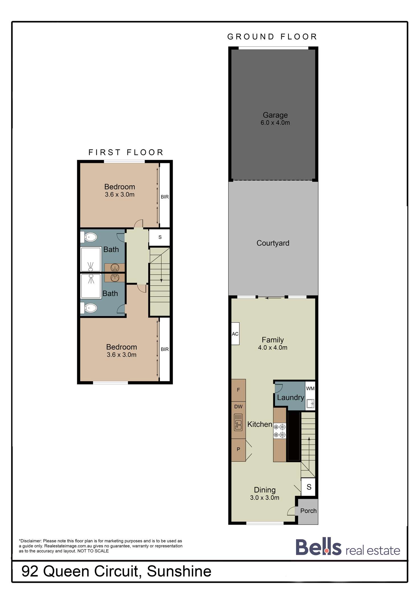 Floorplan of Homely townhouse listing, 92 Queen Circuit, Sunshine VIC 3020