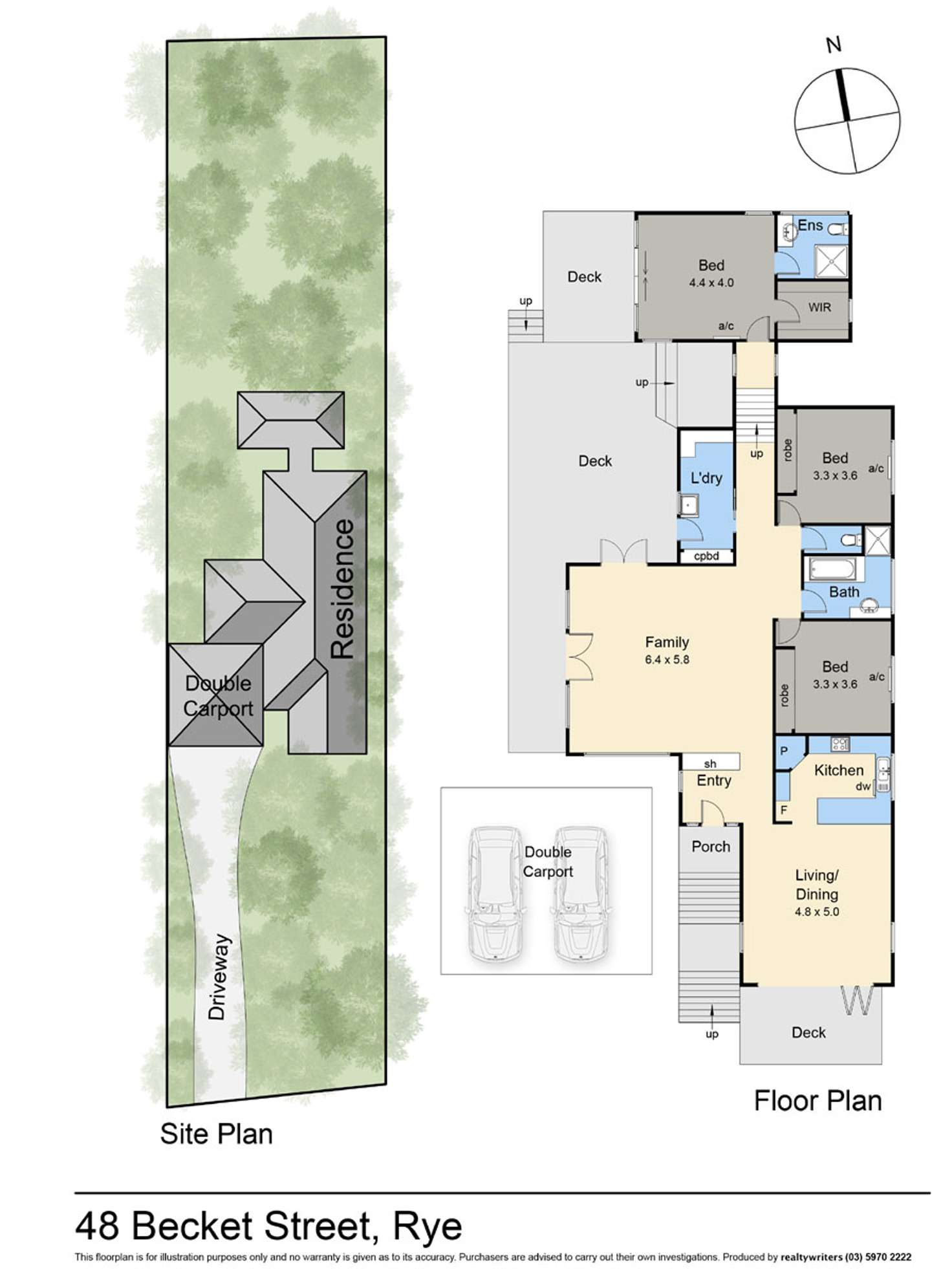 Floorplan of Homely house listing, 48 Becket Street, Rye VIC 3941