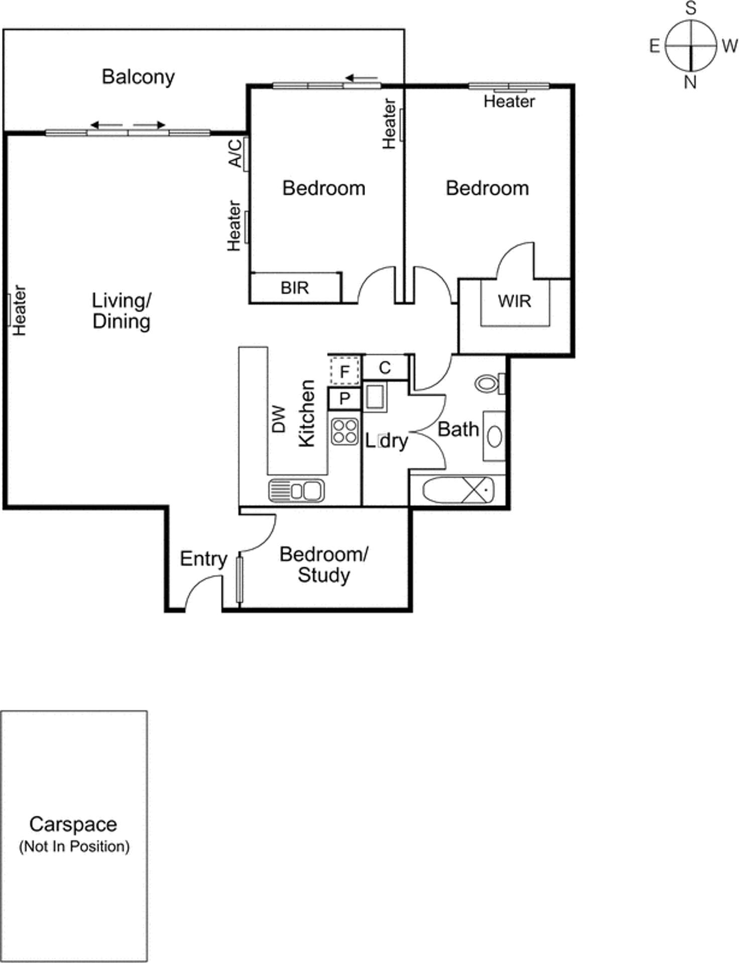 Floorplan of Homely apartment listing, 208/633 Church Street, Richmond VIC 3121