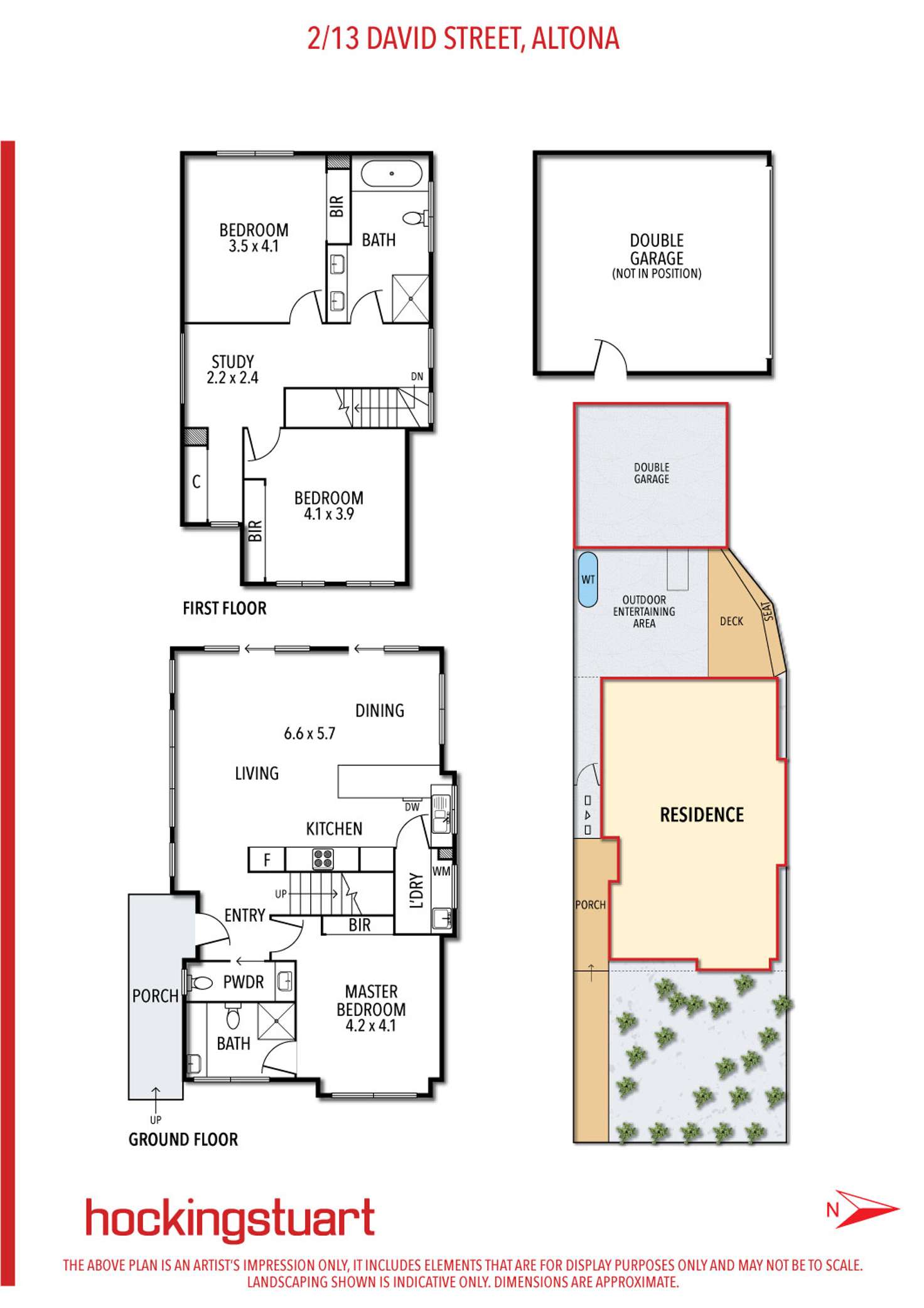 Floorplan of Homely townhouse listing, 2/13 David Street, Altona VIC 3018