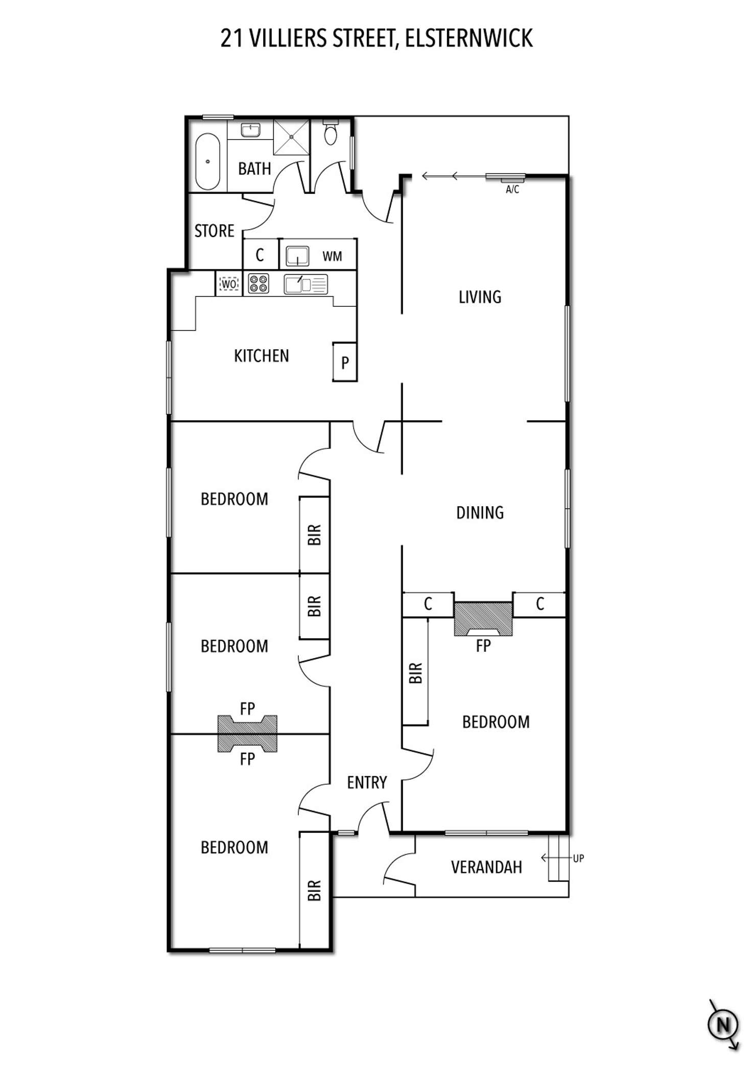Floorplan of Homely house listing, 21 Villiers Street, Elsternwick VIC 3185