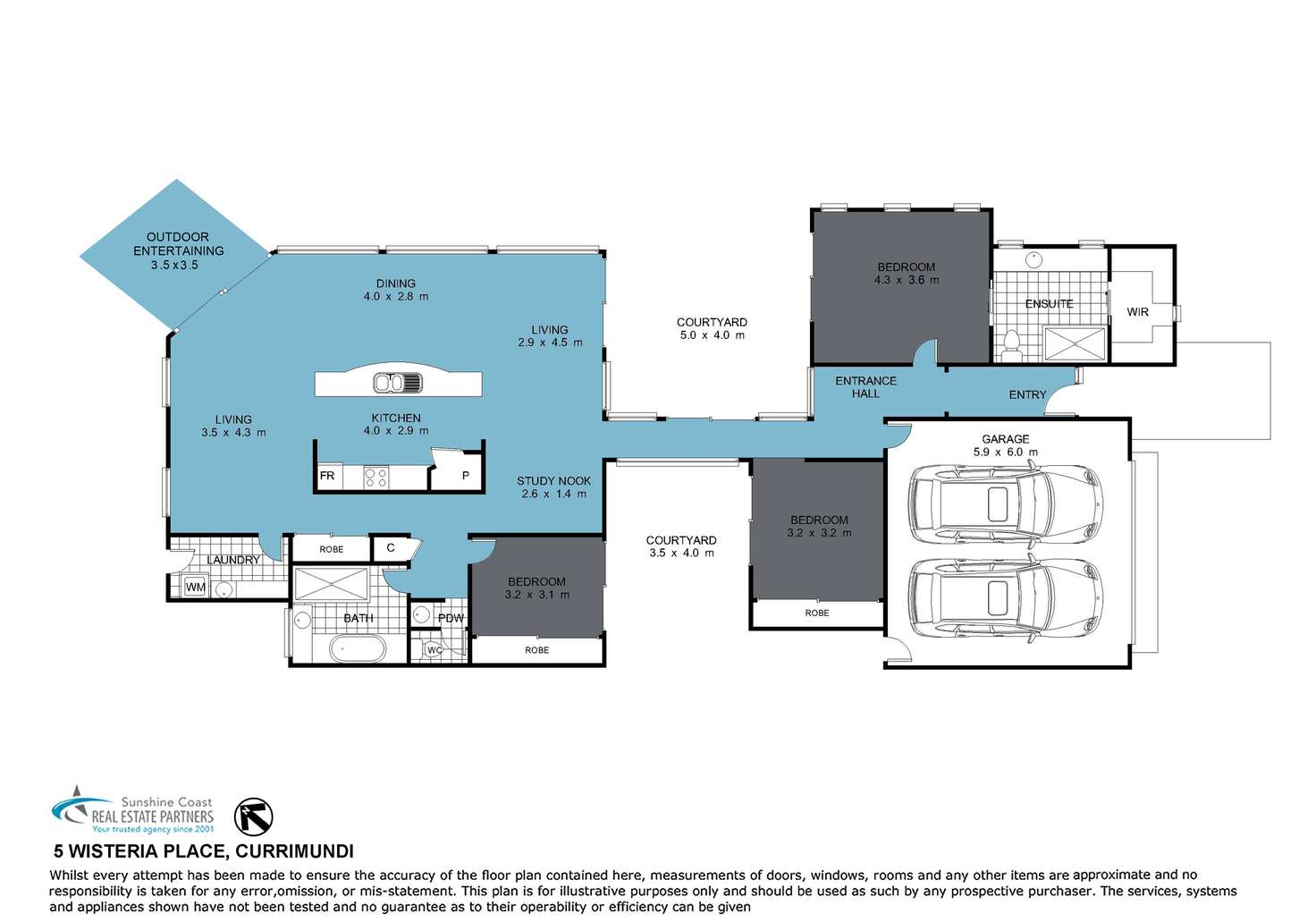 Floorplan of Homely house listing, 5 Wisteria Place, Currimundi QLD 4551