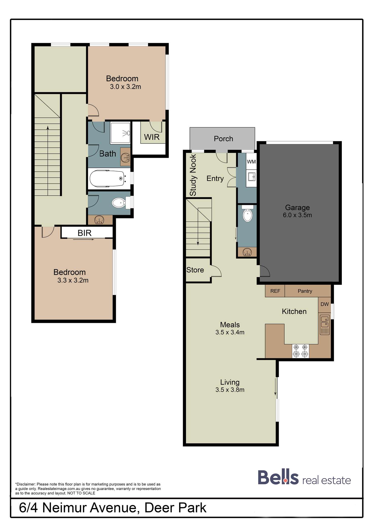 Floorplan of Homely townhouse listing, 6/4 Neimur Avenue, Deer Park VIC 3023