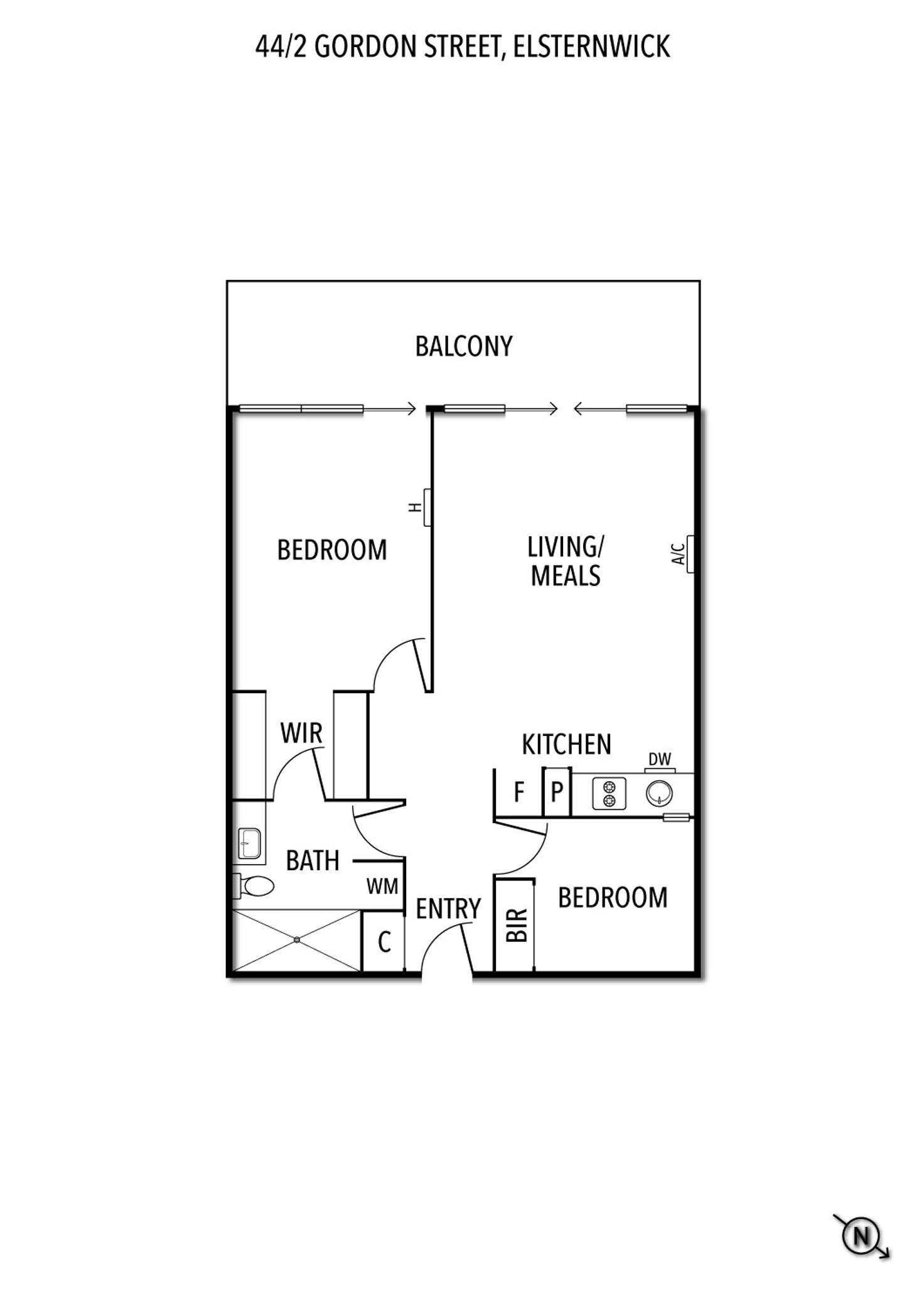 Floorplan of Homely apartment listing, 44/2 Gordon Street, Elsternwick VIC 3185