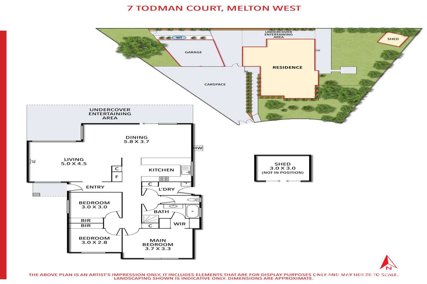 Floorplan of Homely house listing, 7 Todman Court, Melton West VIC 3337