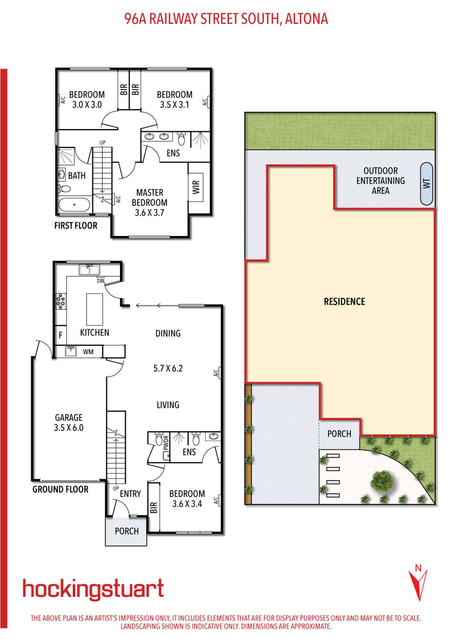 Floorplan of Homely townhouse listing, 96C Railway Street, Altona VIC 3018