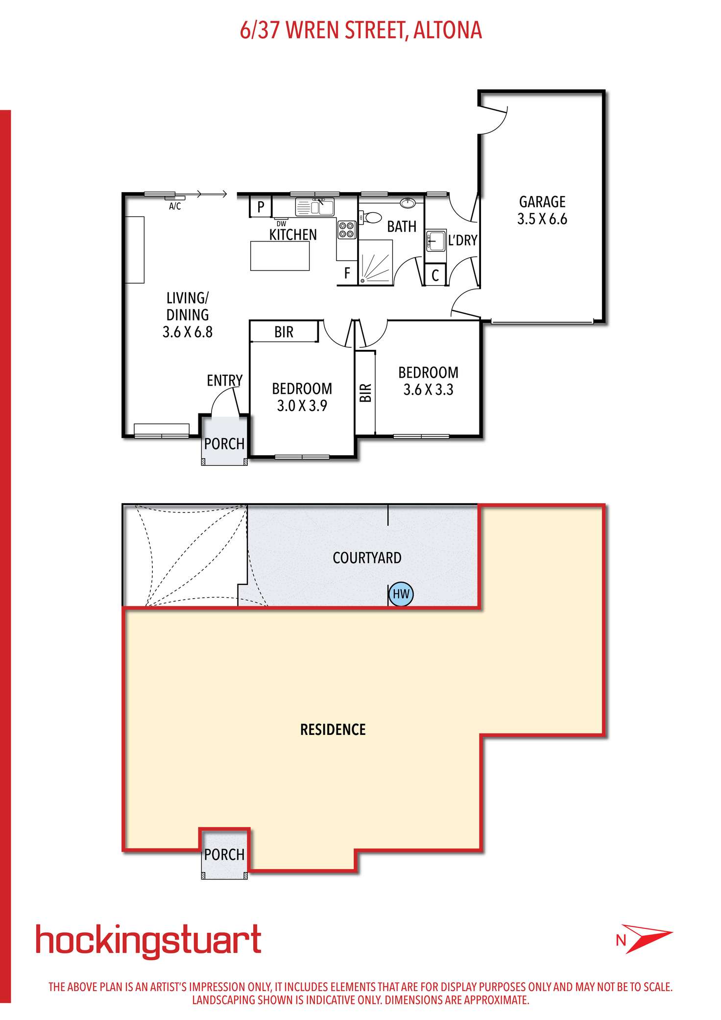 Floorplan of Homely unit listing, 6/37 Wren Street, Altona VIC 3018