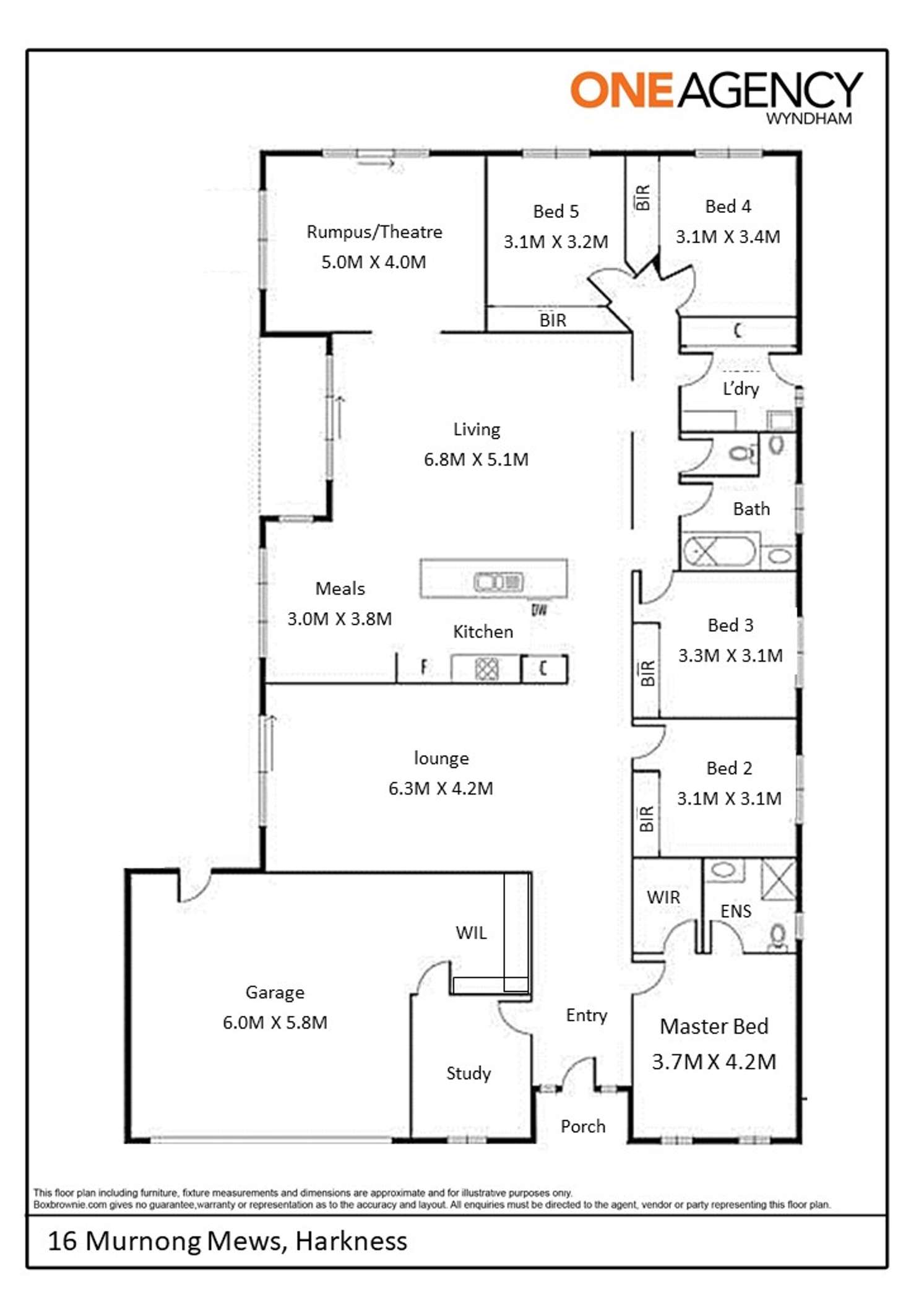 Floorplan of Homely house listing, 16 Murnong Mews, Harkness VIC 3337