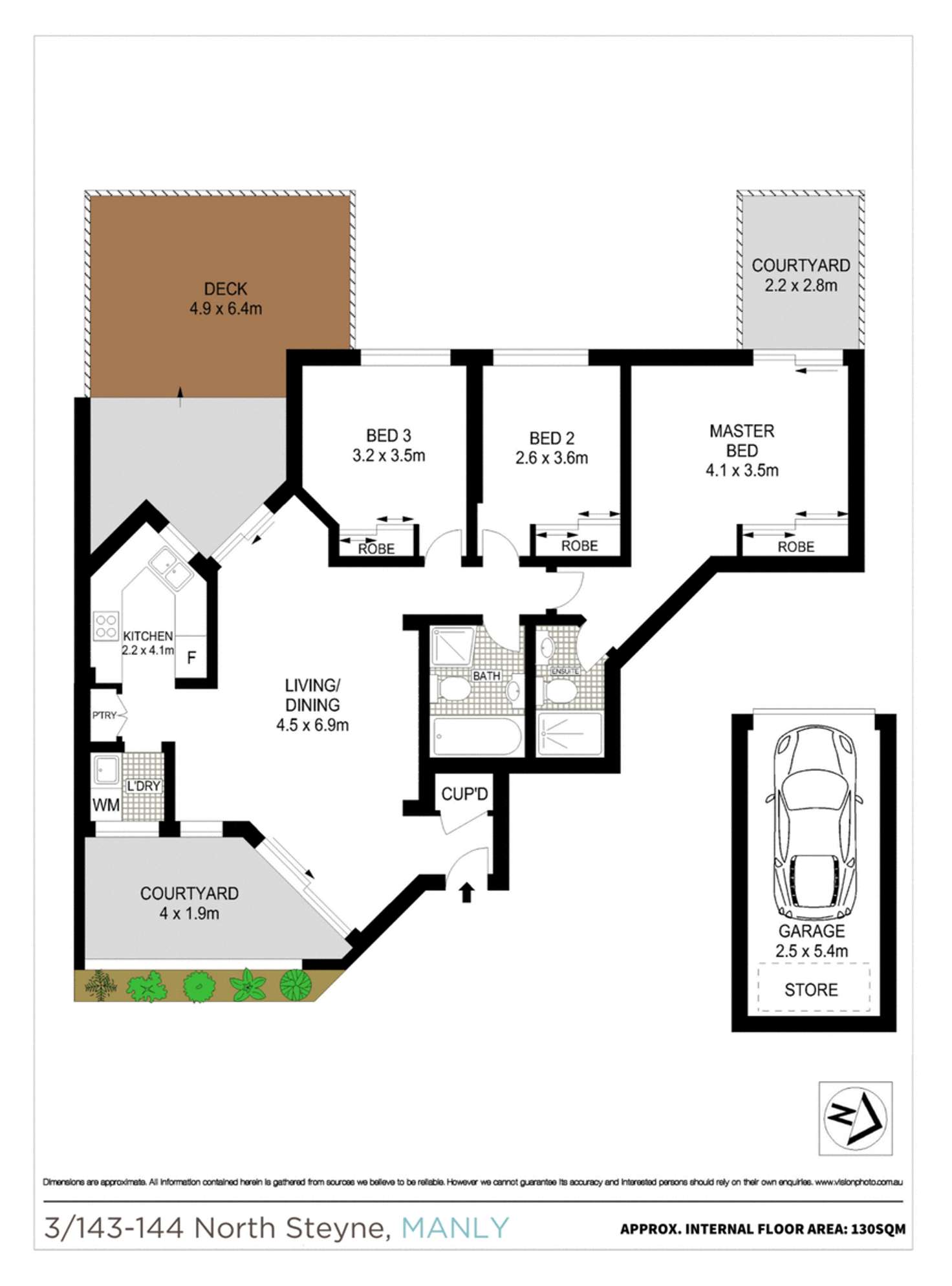 Floorplan of Homely apartment listing, 3/143-144 North Steyne, Manly NSW 2095