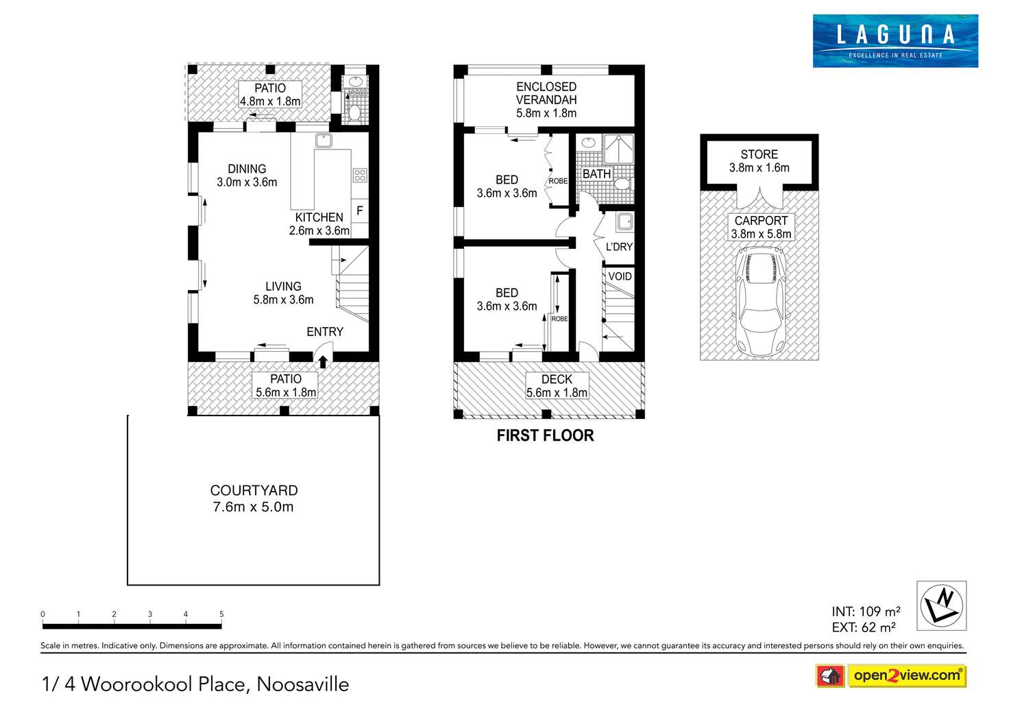 Floorplan of Homely unit listing, 1/4 Woorookool Place, Noosaville QLD 4566