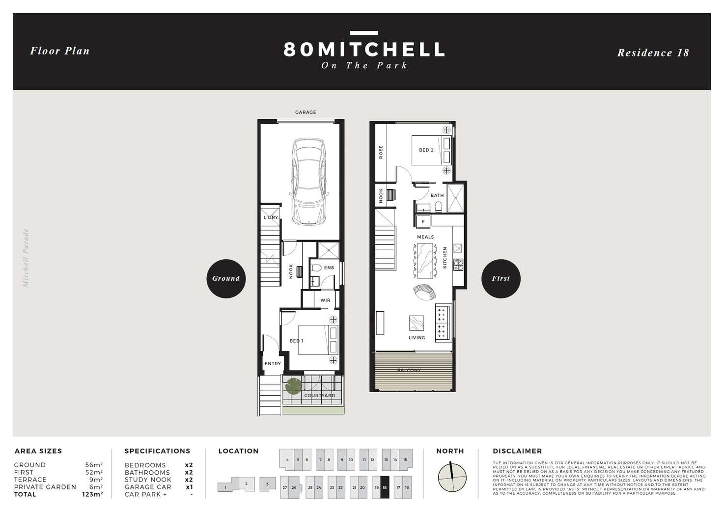 Floorplan of Homely townhouse listing, 18/80 Mitchell Parade, Pascoe Vale South VIC 3044