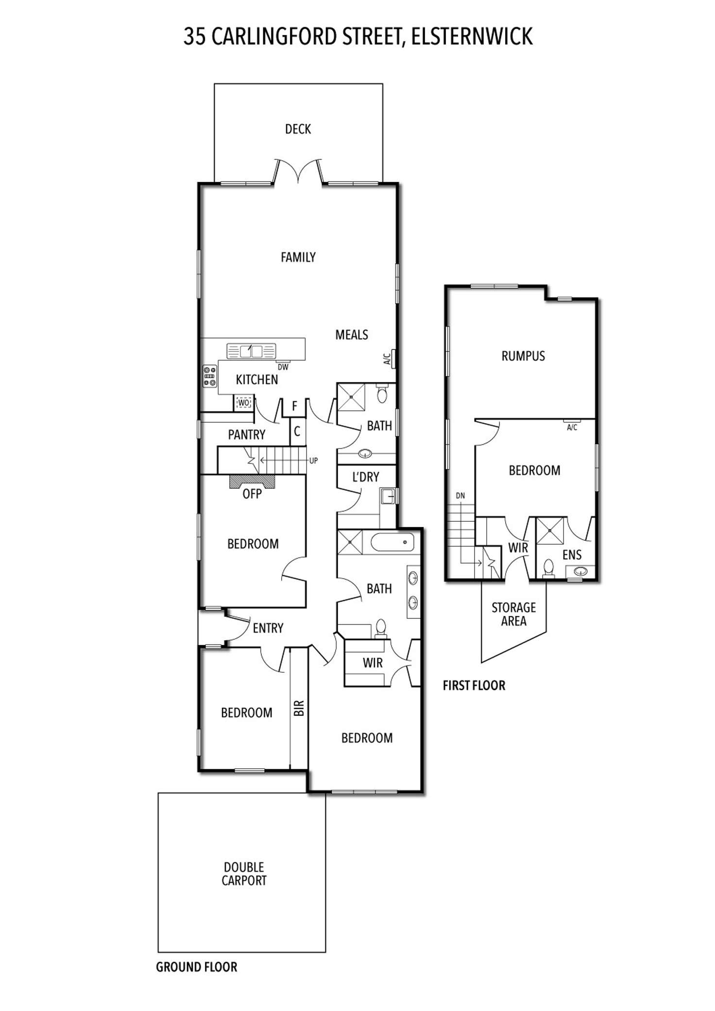 Floorplan of Homely house listing, 35 Carlingford Street, Elsternwick VIC 3185