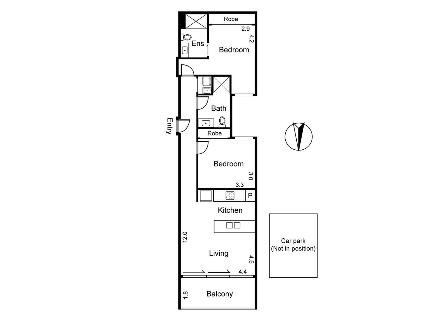 Floorplan of Homely apartment listing, 301/242 High Street, Windsor VIC 3181
