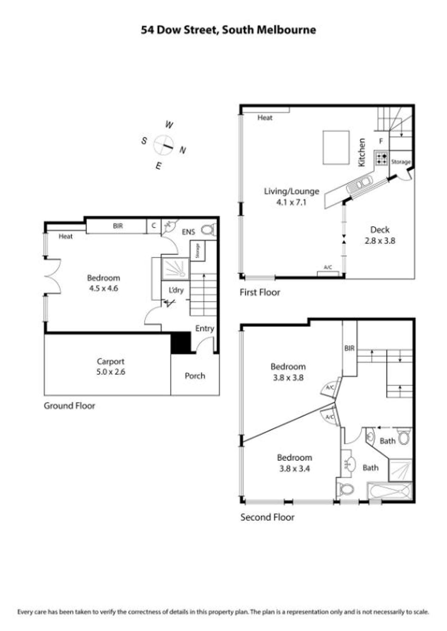 Floorplan of Homely house listing, 54 Dow Street, South Melbourne VIC 3205