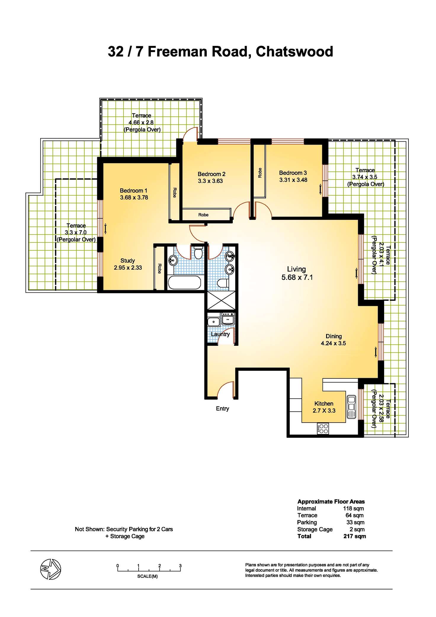 Floorplan of Homely apartment listing, 32/7 Freeman Road, Chatswood NSW 2067