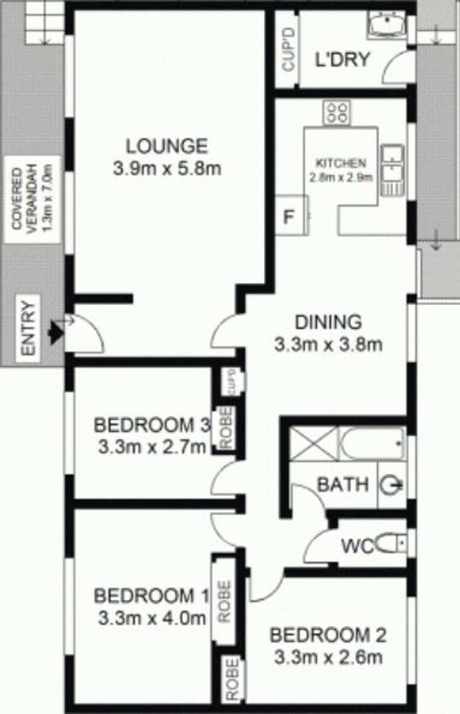 Floorplan of Homely house listing, 9 Harrow Road, Glenfield NSW 2167