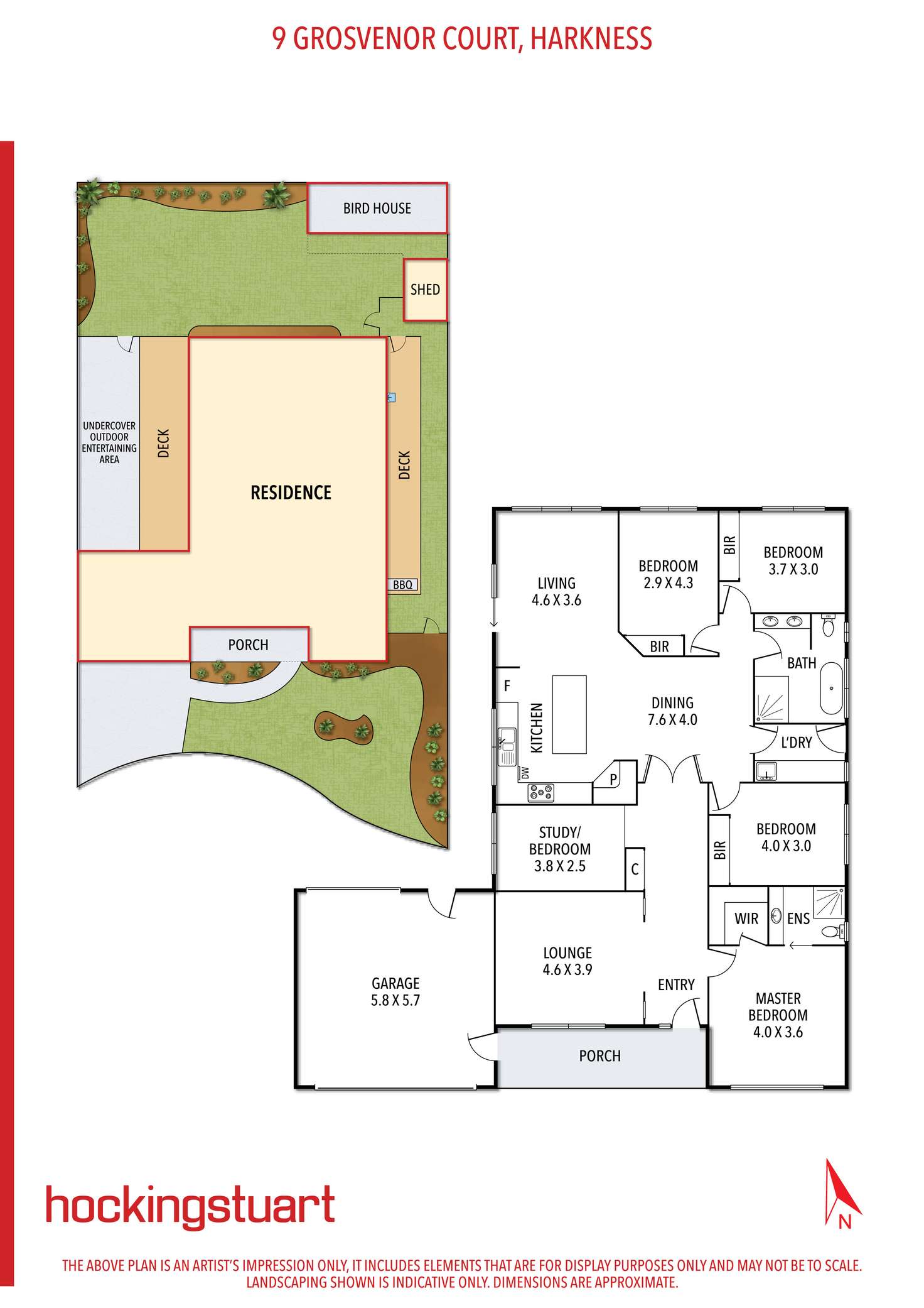 Floorplan of Homely house listing, 9 Grosvenor Court, Harkness VIC 3337