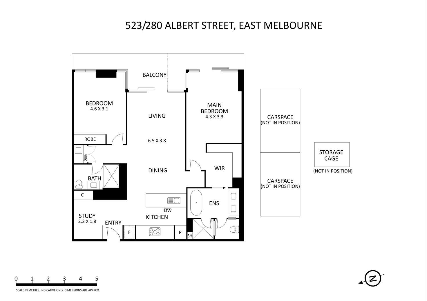 Floorplan of Homely apartment listing, 523/280 Albert Street, East Melbourne VIC 3002