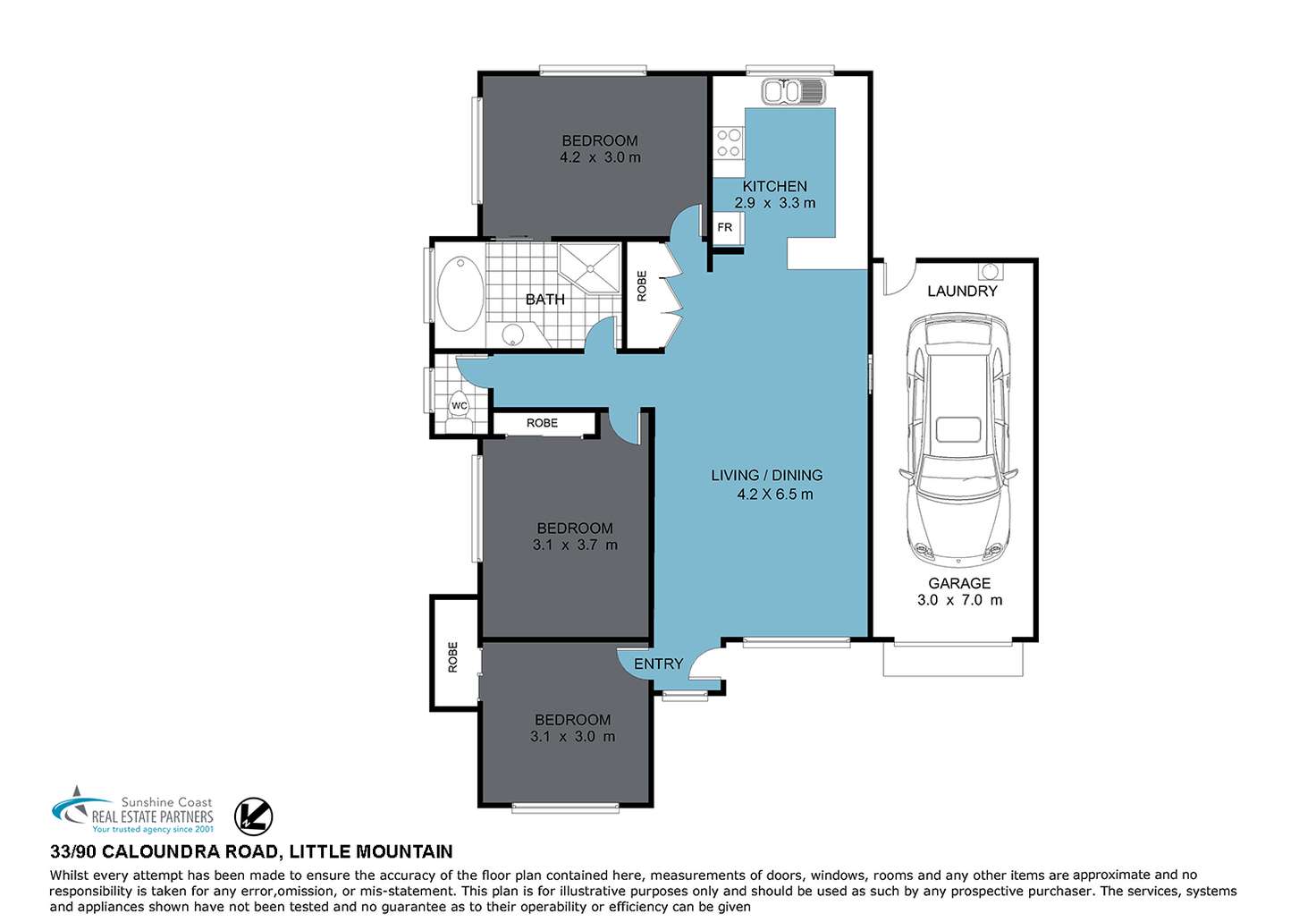 Floorplan of Homely unit listing, 33/90 Caloundra Road, Little Mountain QLD 4551