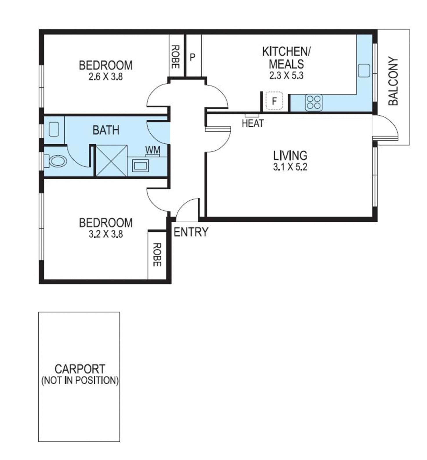 Floorplan of Homely apartment listing, 3/68 Edgar Street North, Glen Iris VIC 3146