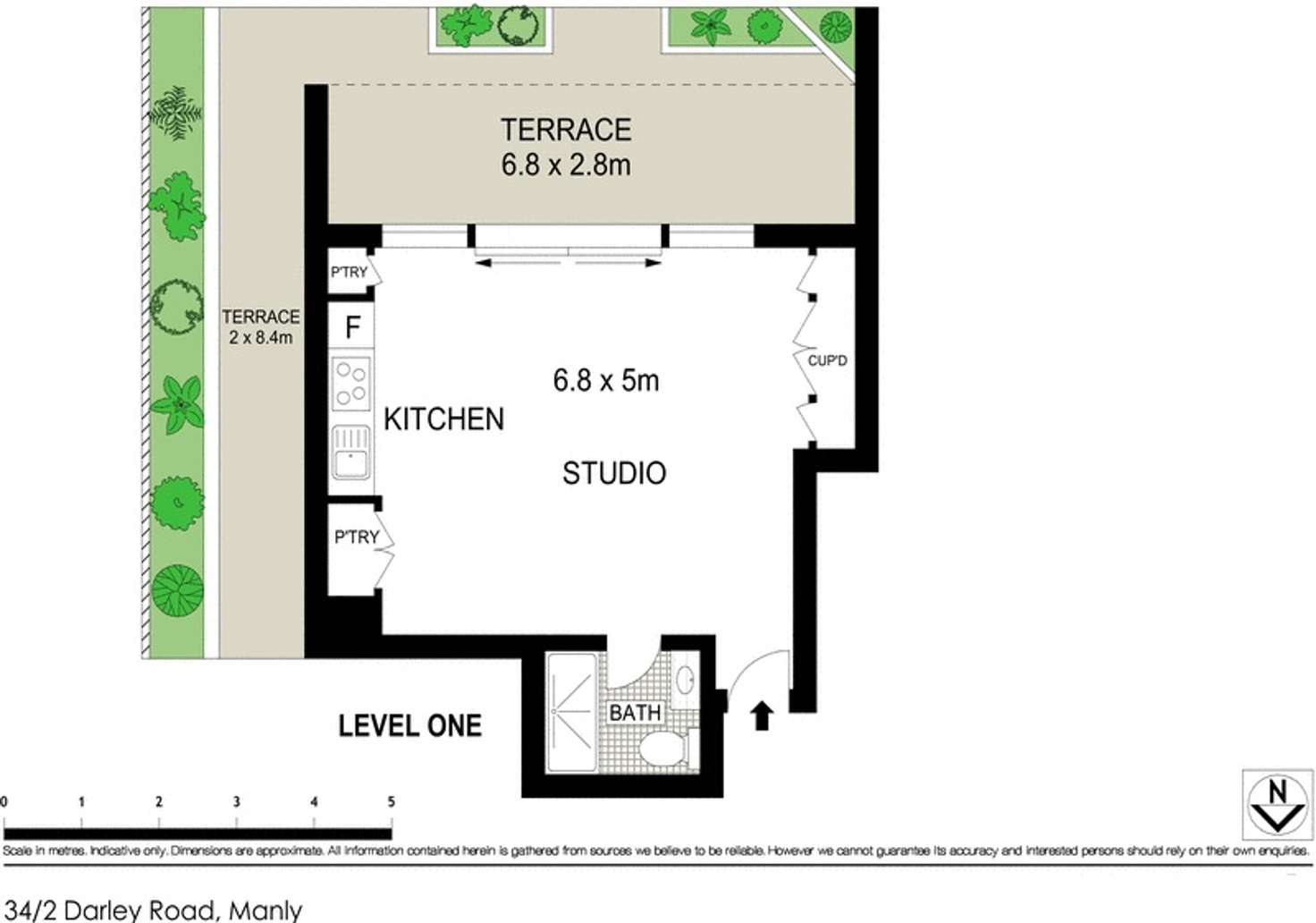 Floorplan of Homely studio listing, 34/2-8 Darley  Road, Manly NSW 2095