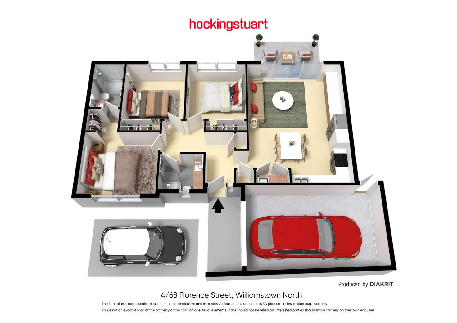 Floorplan of Homely townhouse listing, 4/68 Florence Street, Williamstown North VIC 3016