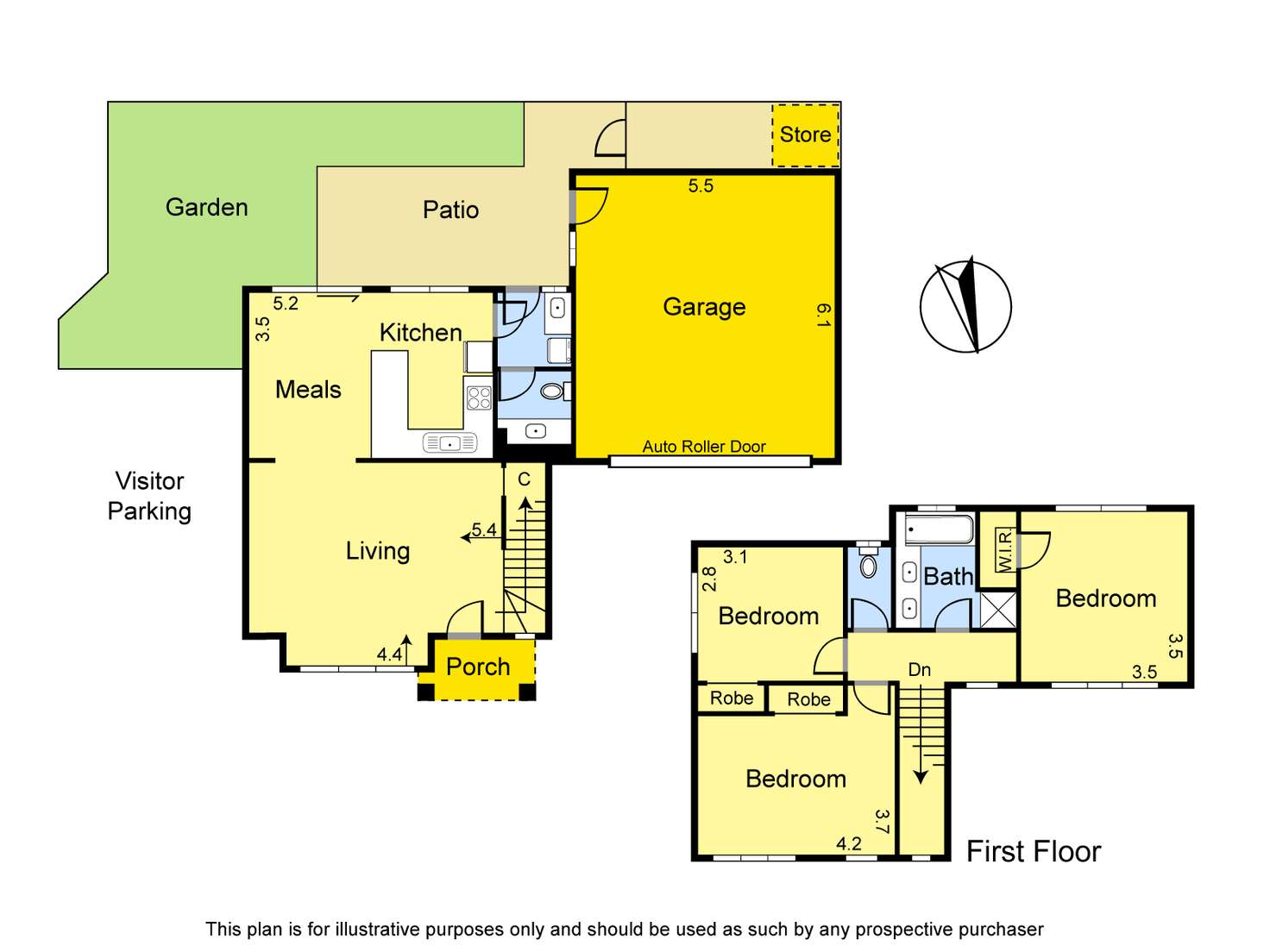 Floorplan of Homely townhouse listing, 2/183 Waiora Road, Heidelberg Heights VIC 3081