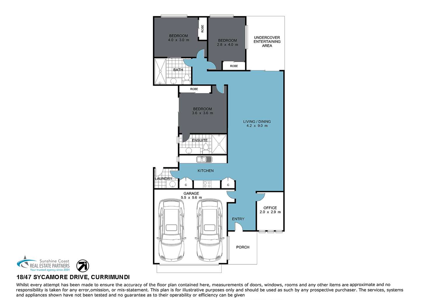 Floorplan of Homely villa listing, 18/47 Sycamore Drive, Currimundi QLD 4551