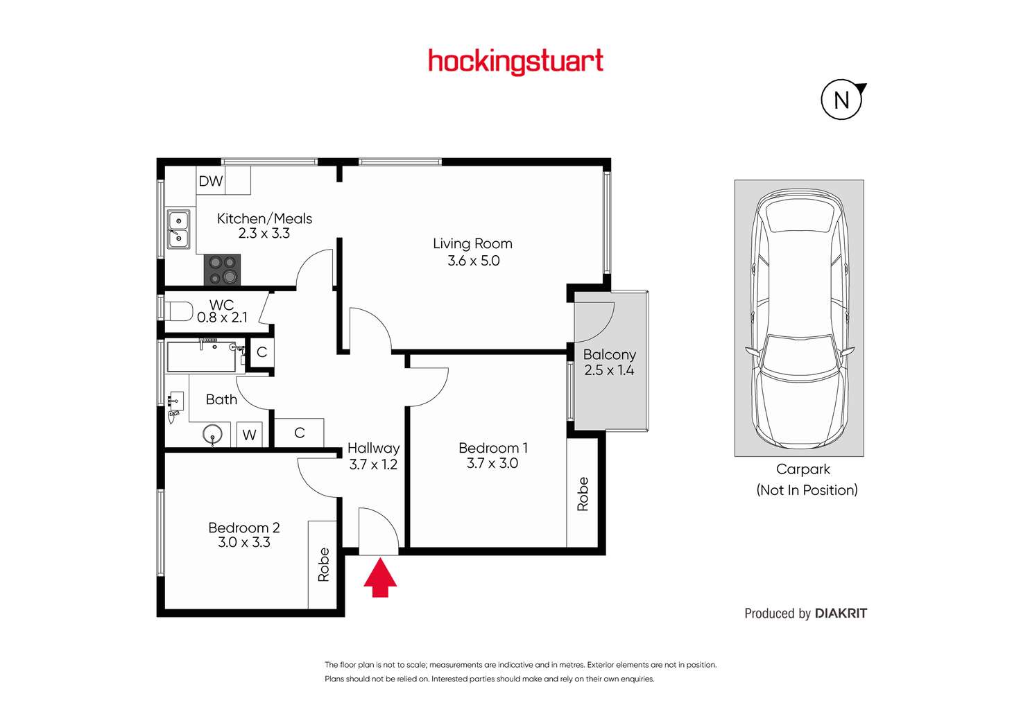 Floorplan of Homely apartment listing, 2/25 Leslie Street, St Kilda East VIC 3183
