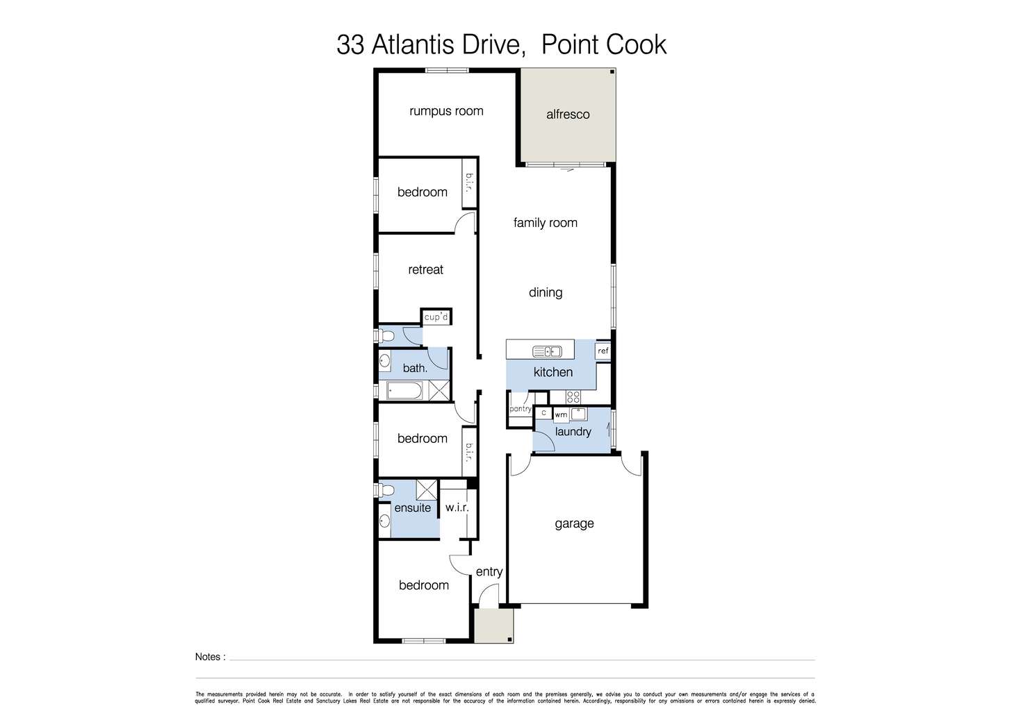Floorplan of Homely house listing, 33 Atlantis Drive, Point Cook VIC 3030