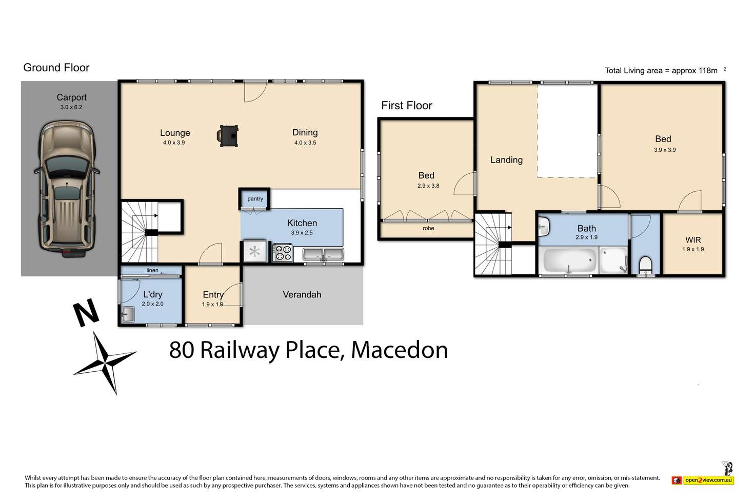 Floorplan of Homely house listing, 80 Railway Place, Macedon VIC 3440